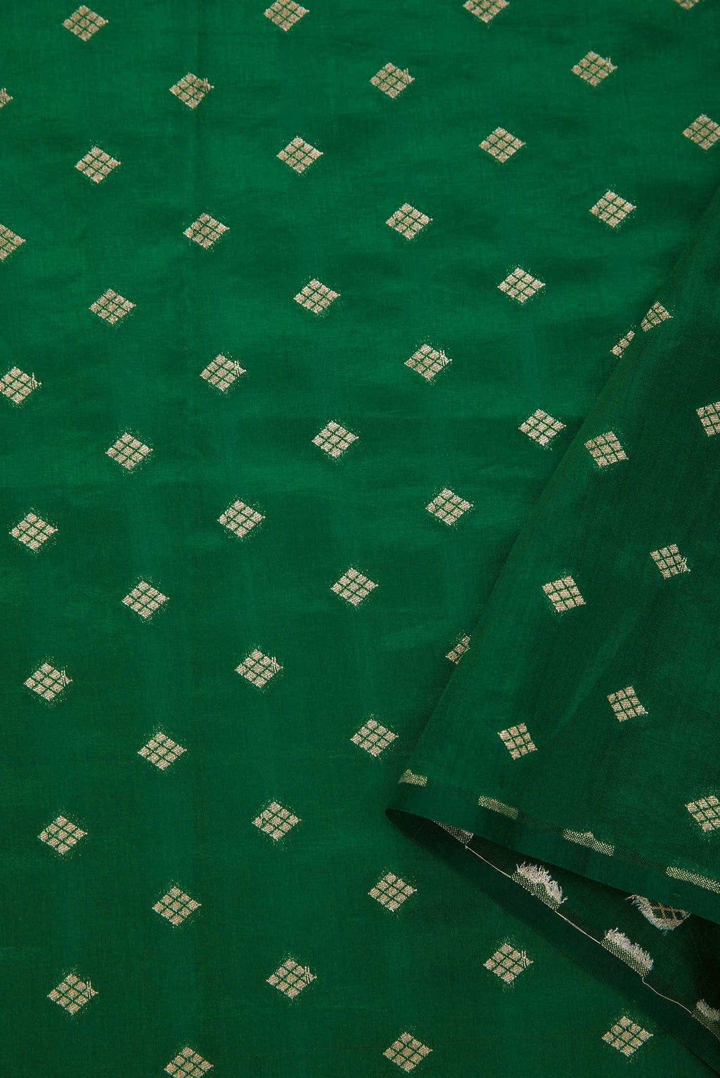 Green Banarasi Silk Dress Material