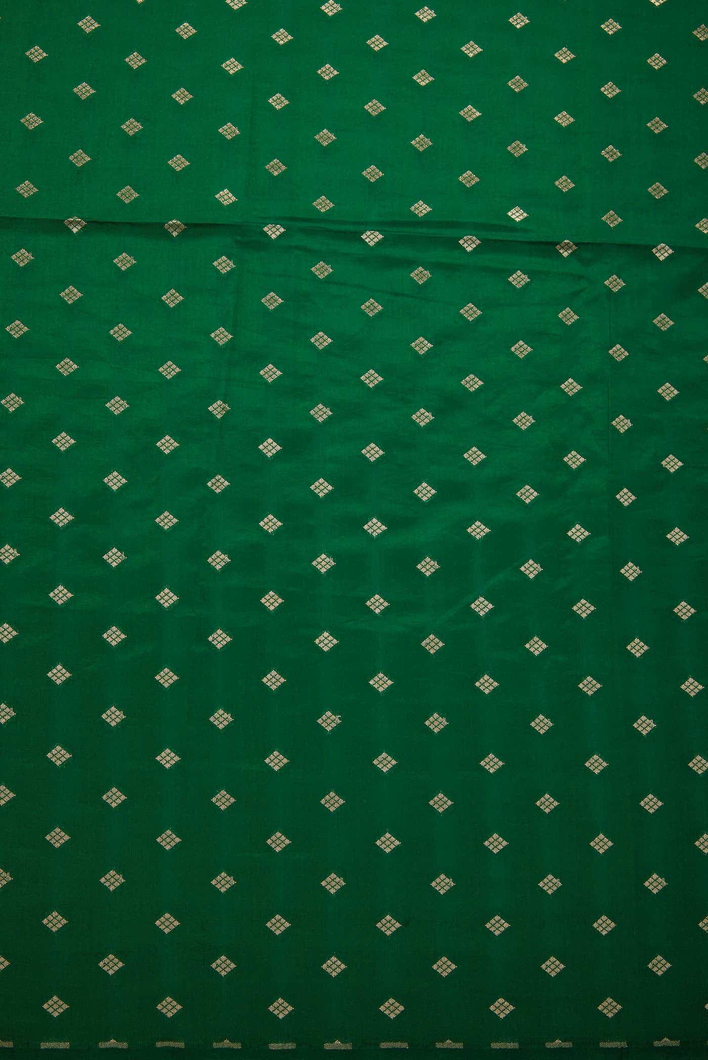 Green Banarasi Silk Dress Material