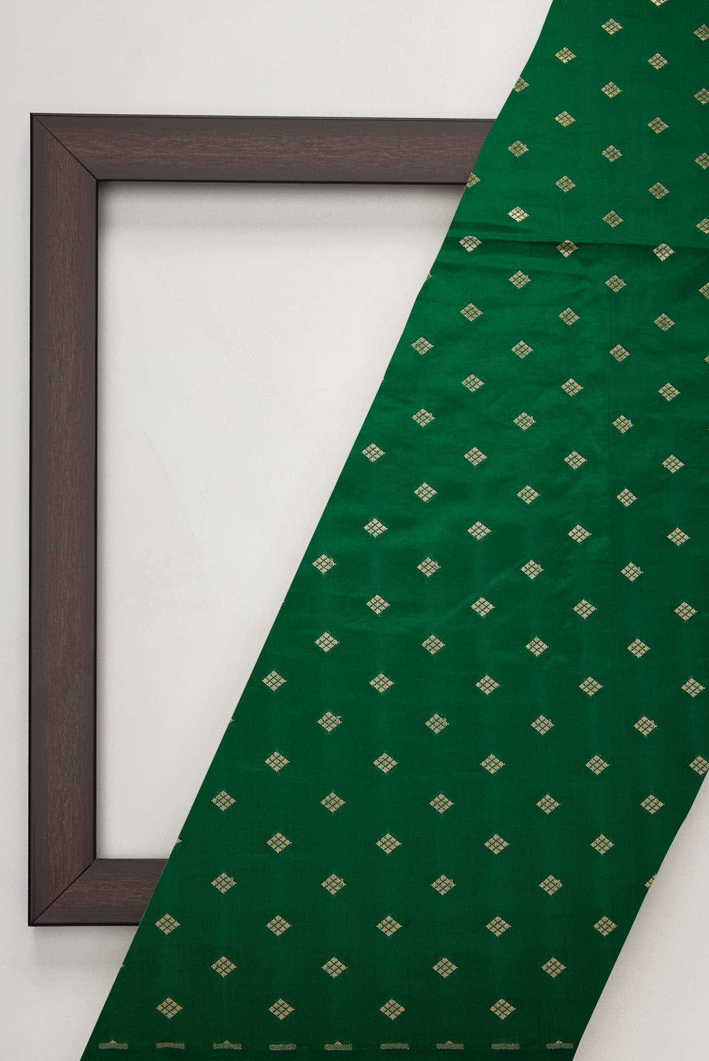 Green Banarasi Silk Dress Material