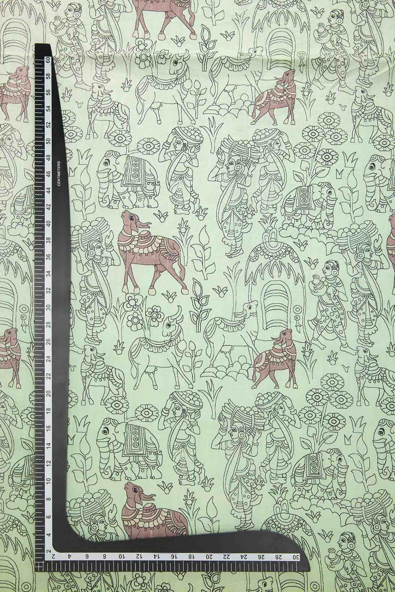 Sea Green Raw Silk Dress Material