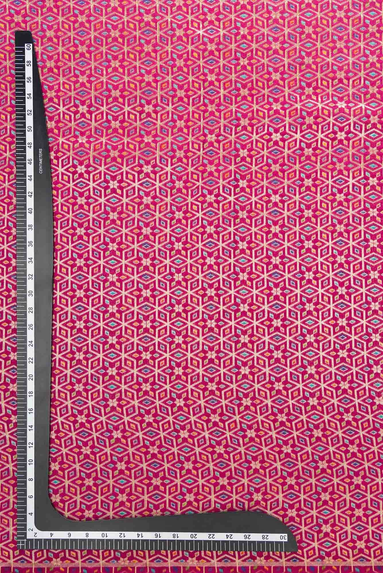 Pink Banarasi Silk Dress Material