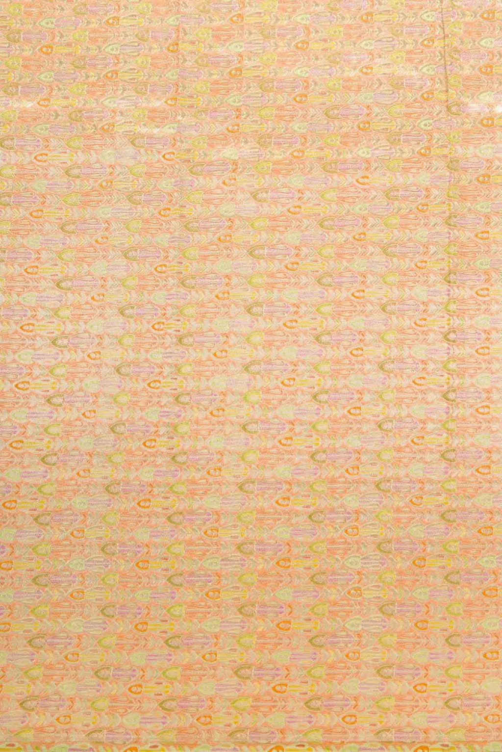 Golden Peach Banarasi Silk Dress Material