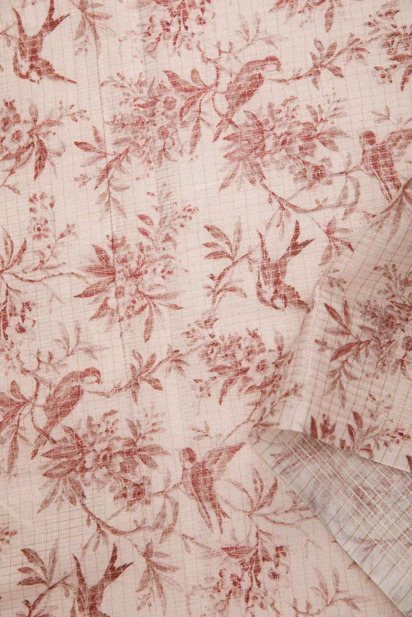 Pink Chanderi Silk Dress Material