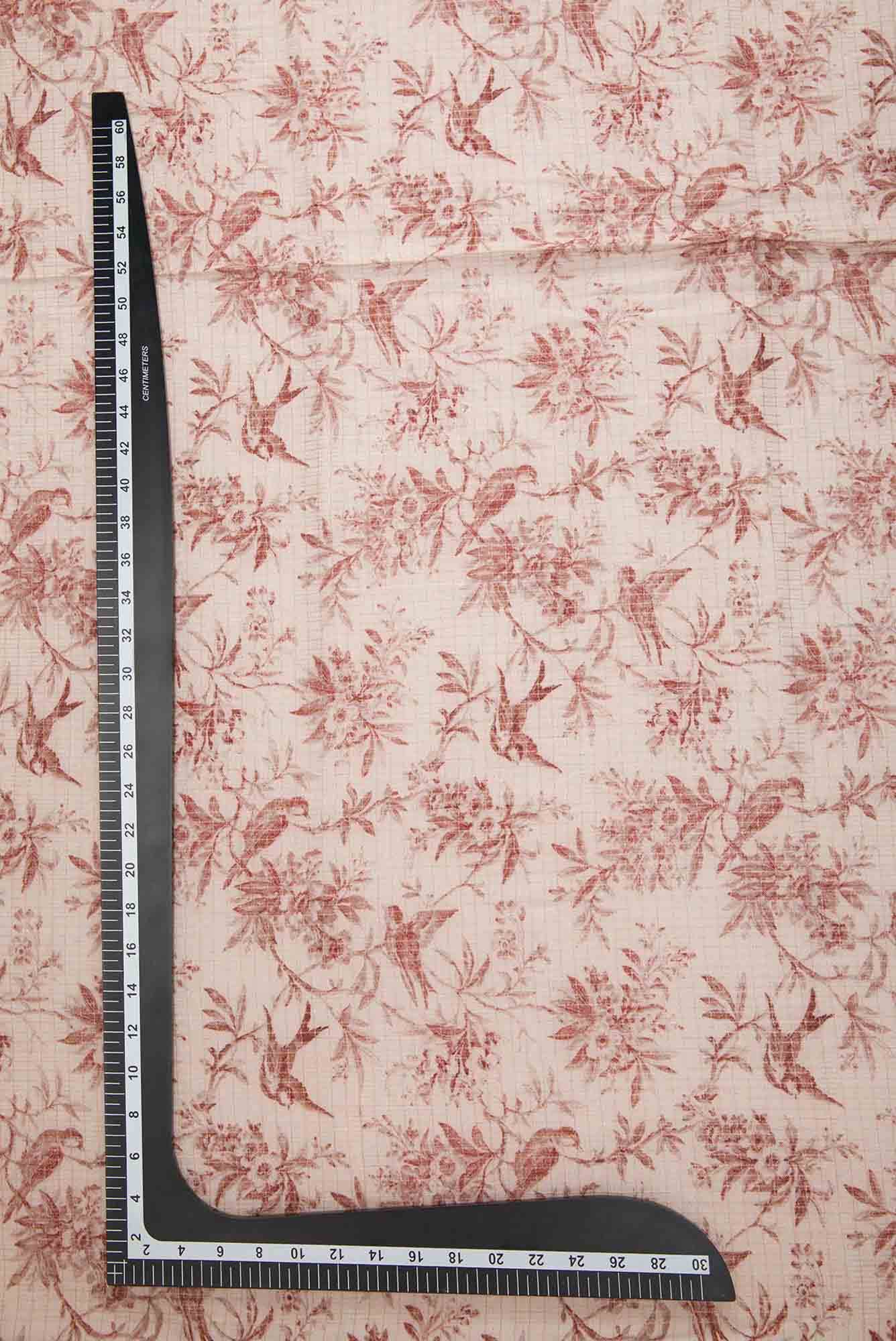 Pink Chanderi Silk Dress Material