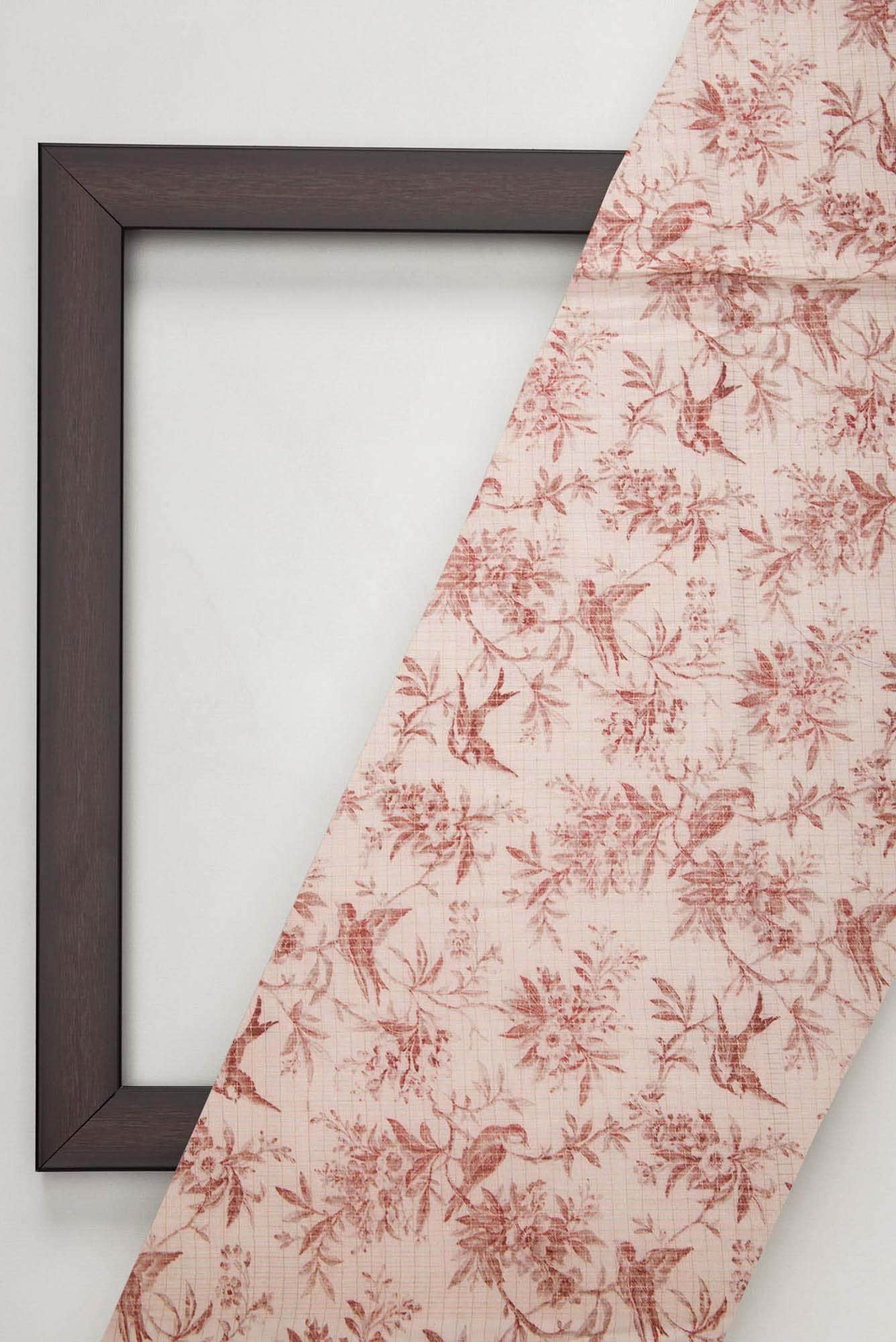 Pink Chanderi Silk Dress Material