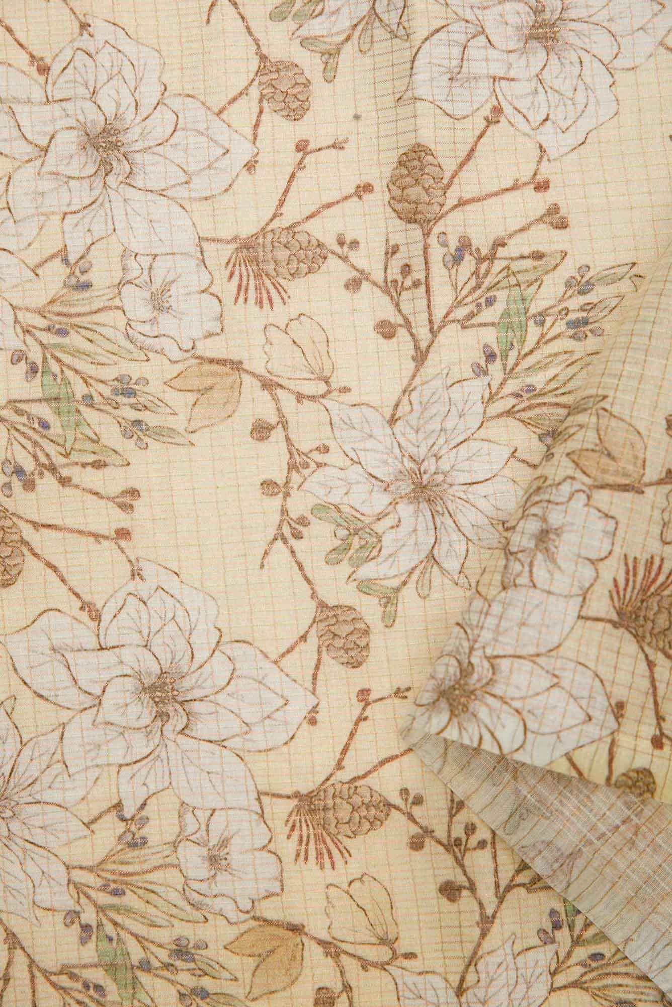 Sandal Chanderi Silk Dress Material