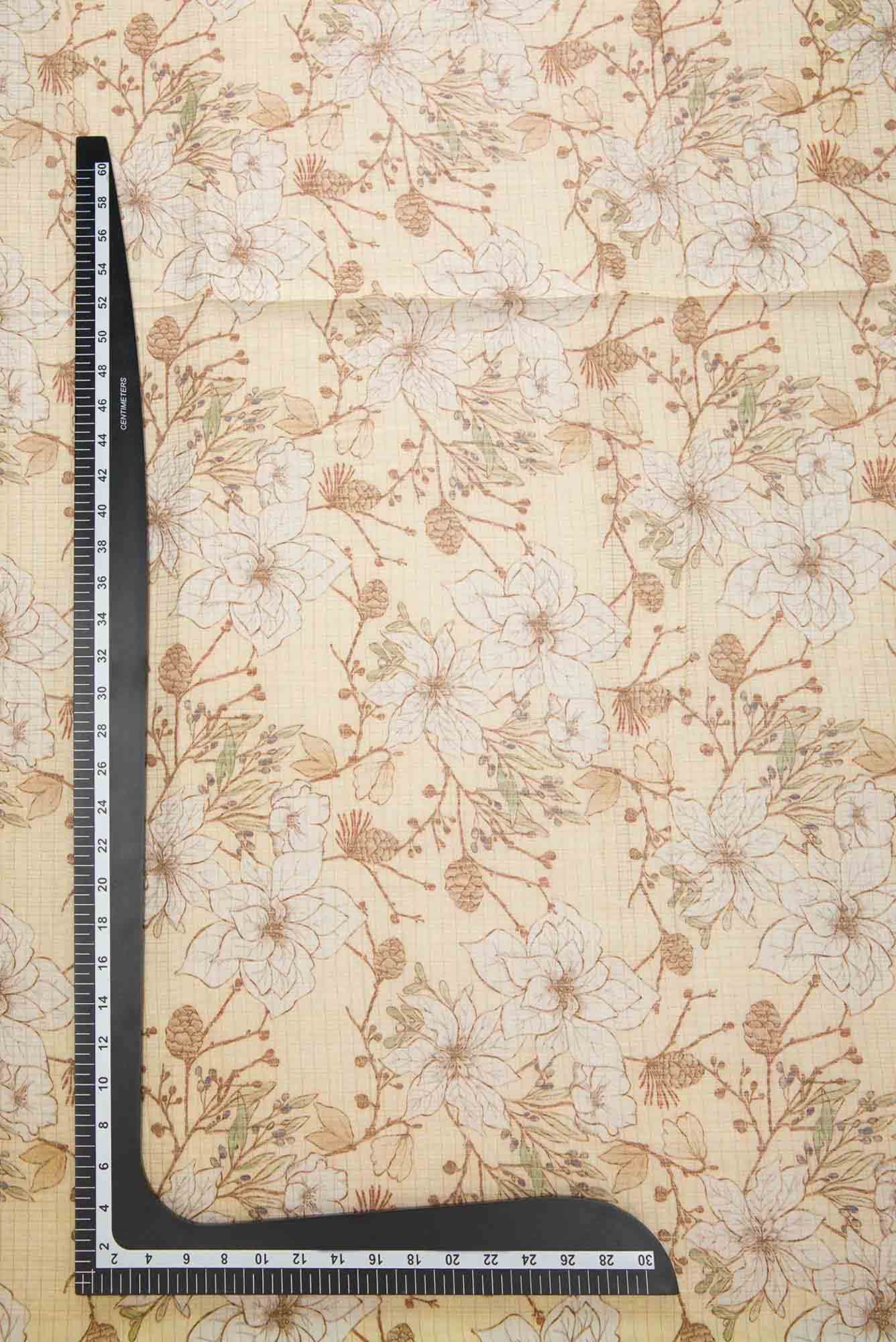 Sandal Chanderi Silk Dress Material