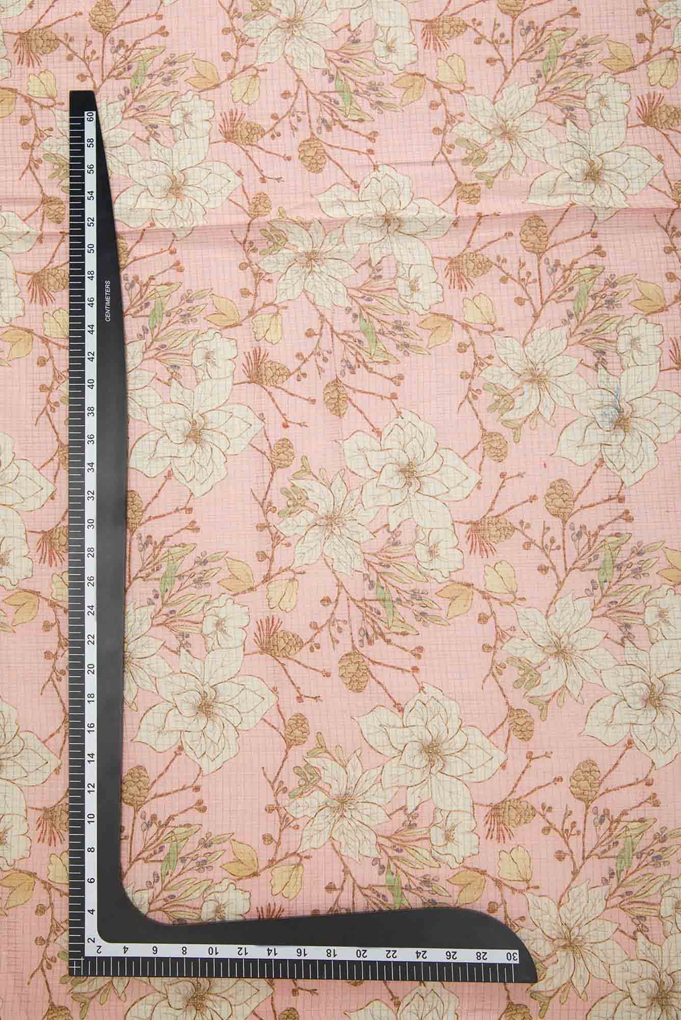 Pink Chanderi Silk Dress Material