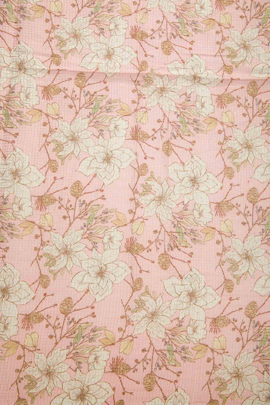 Pink Chanderi Silk Dress Material