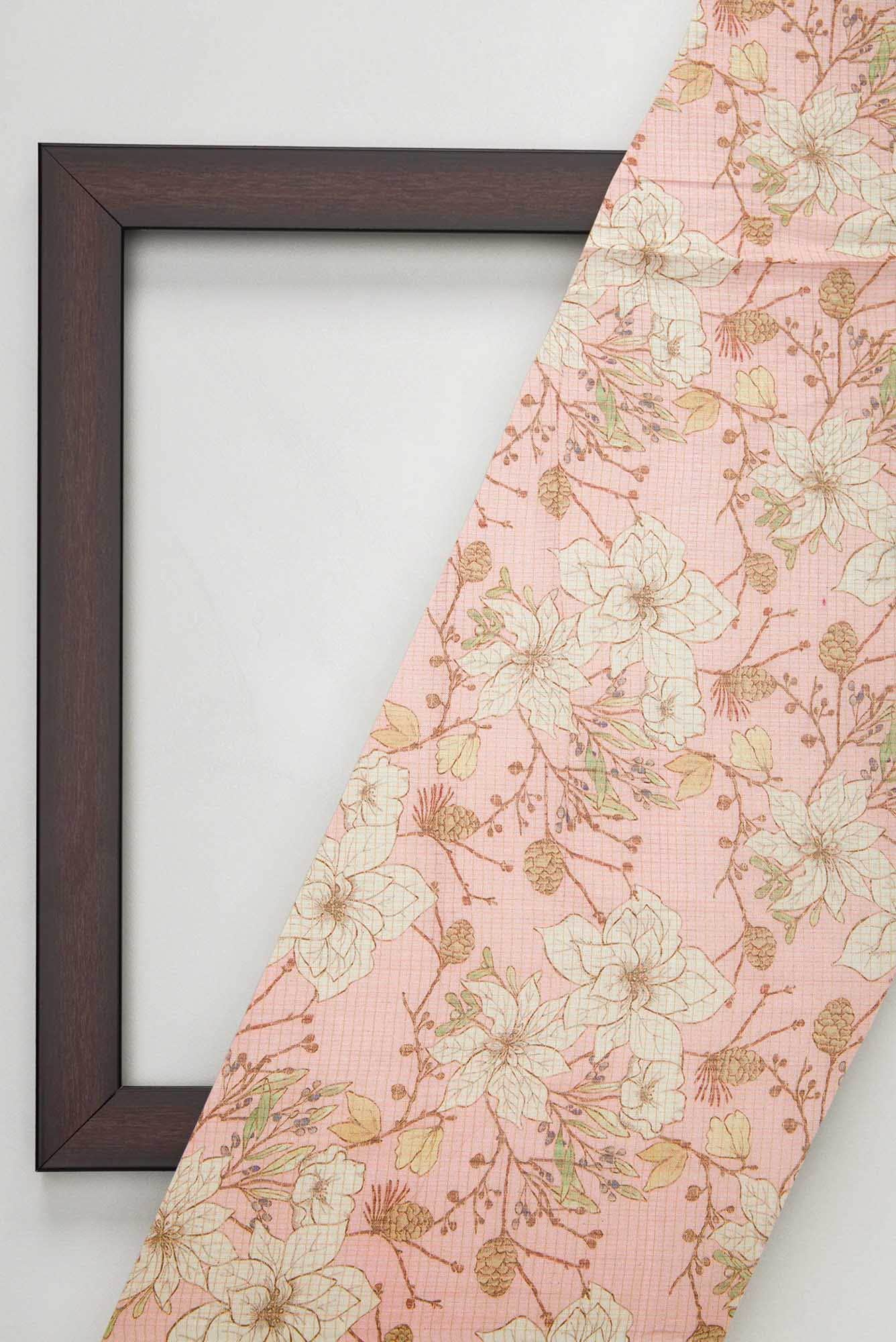 Pink Chanderi Silk Dress Material