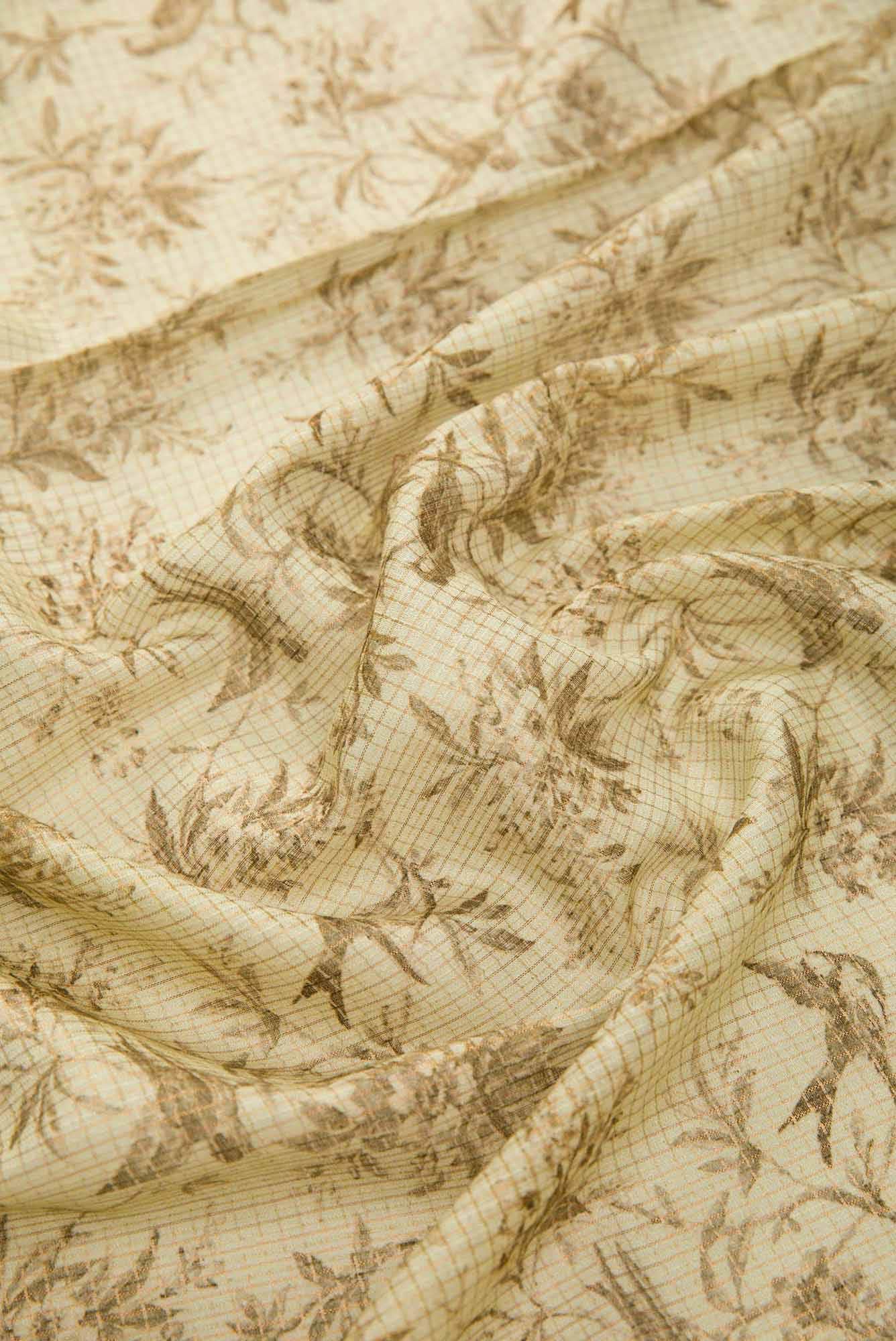 Sandal Chanderi Silk Dress Material