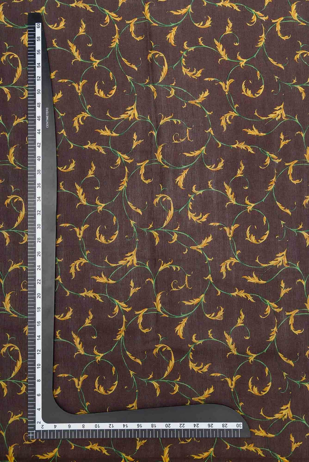 Brown Chanderi Silk Dress Material