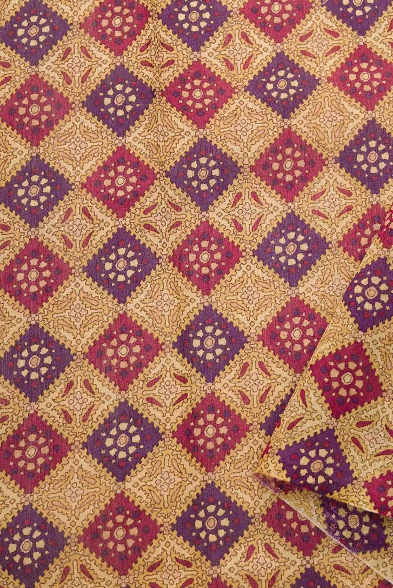 Sandal Chanderi Silk Dress Material