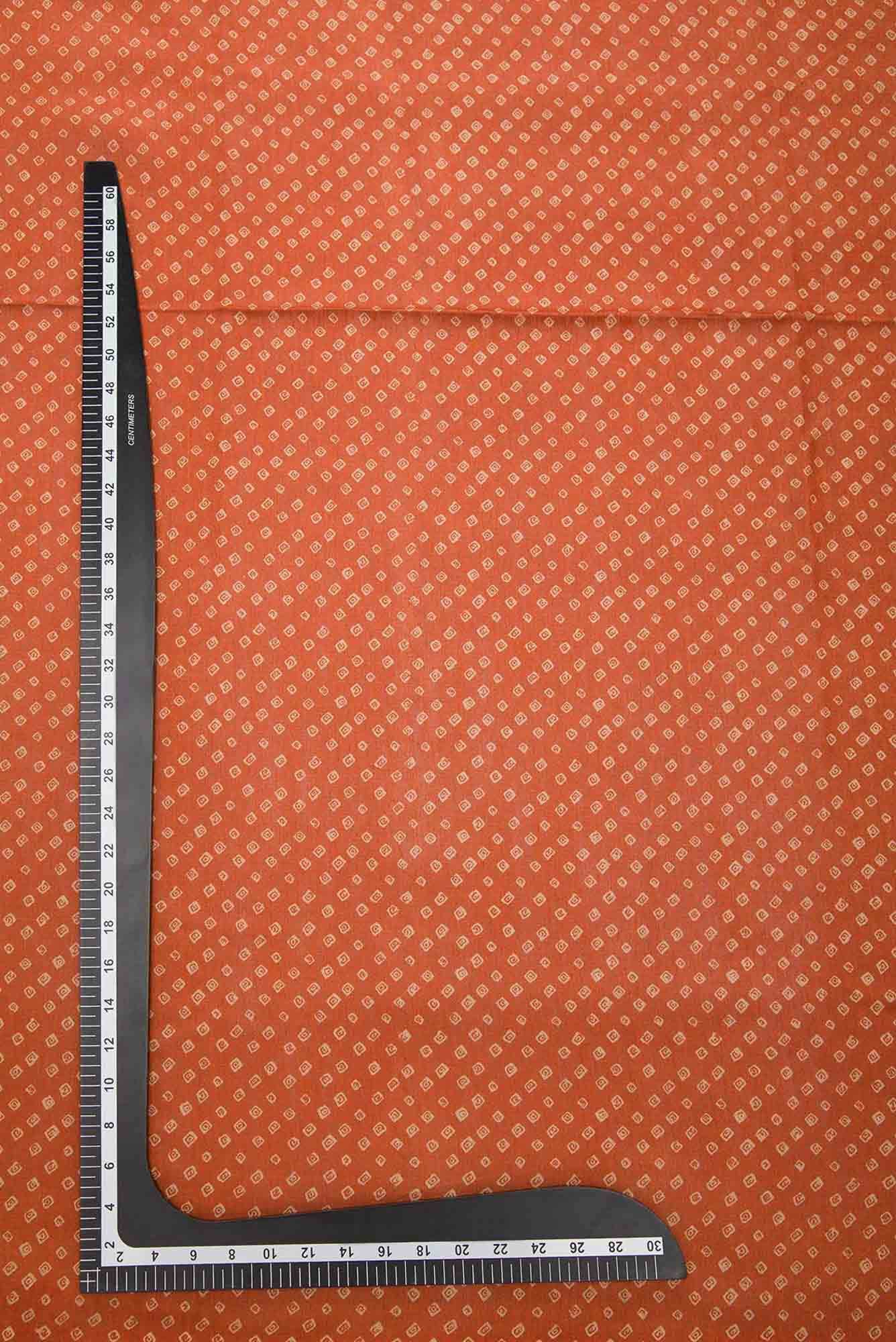 Orange Chanderi Silk Dress Material