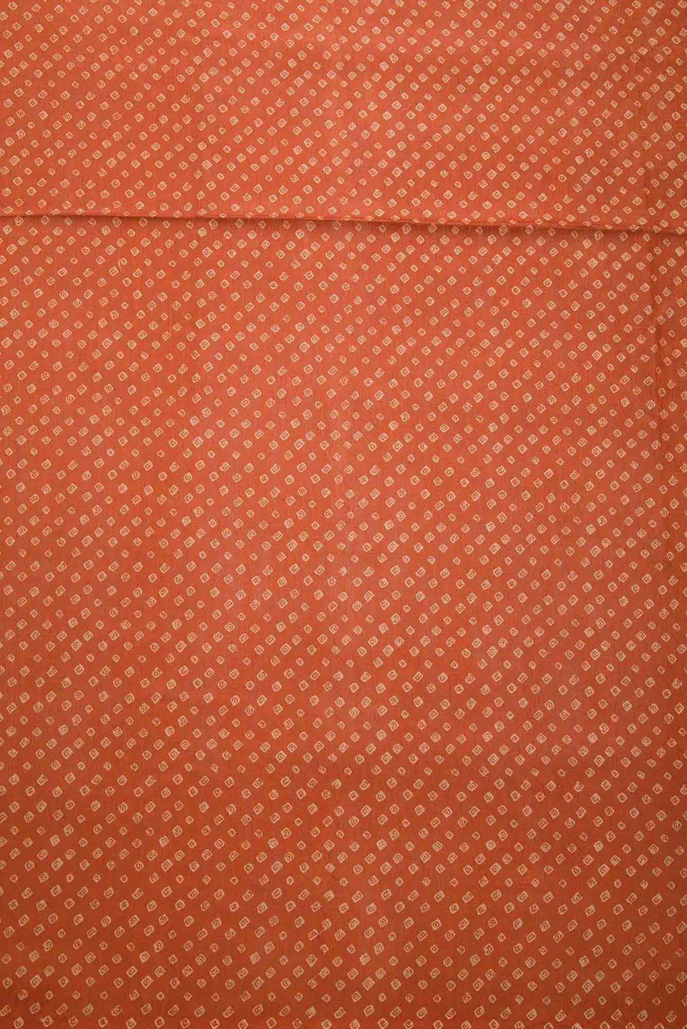Orange Chanderi Silk Dress Material