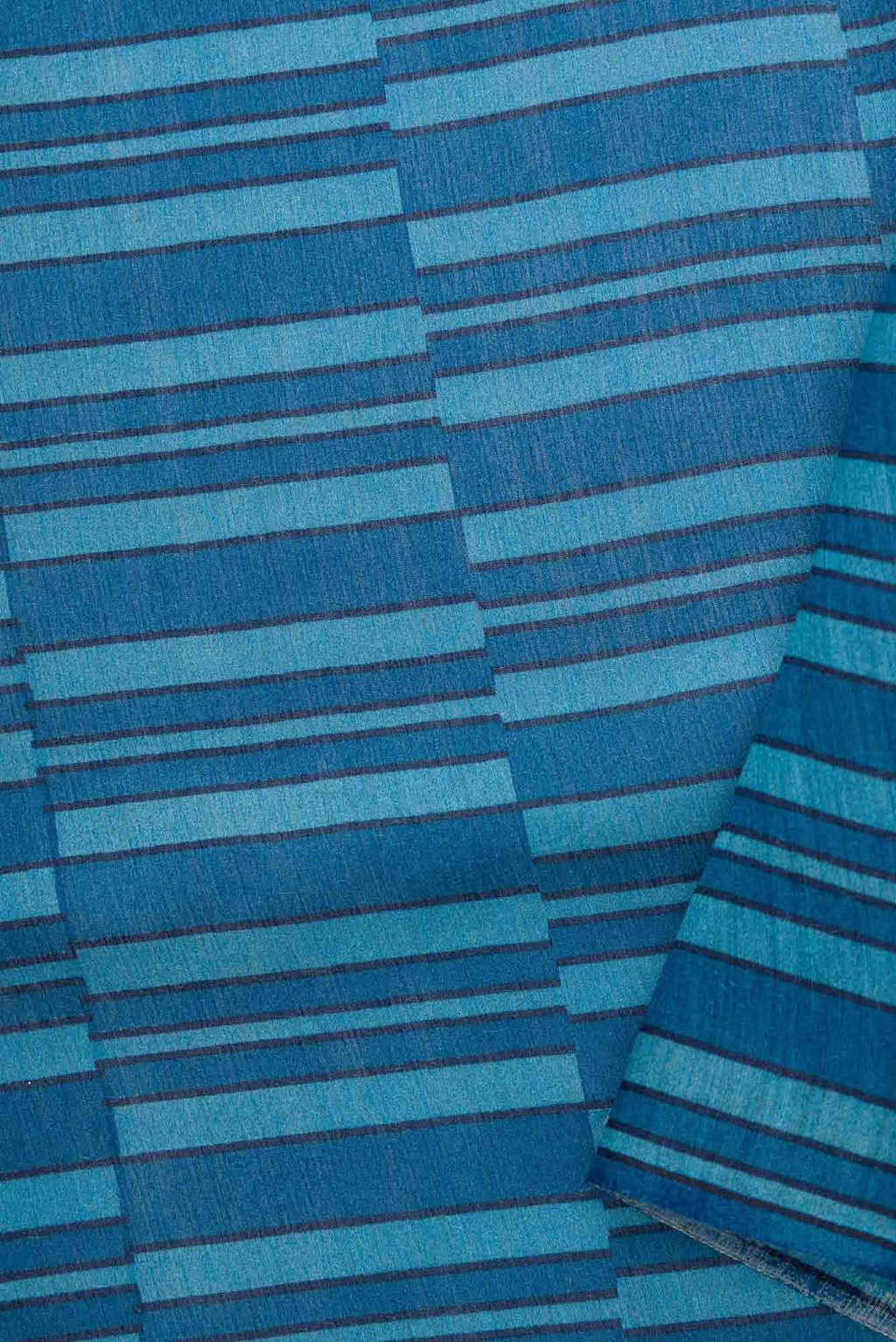 Blue Chanderi Silk Dress Material