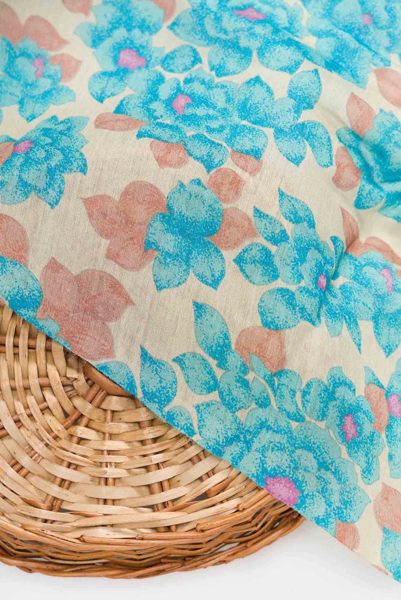Sandal Tussar Silk Dress Material