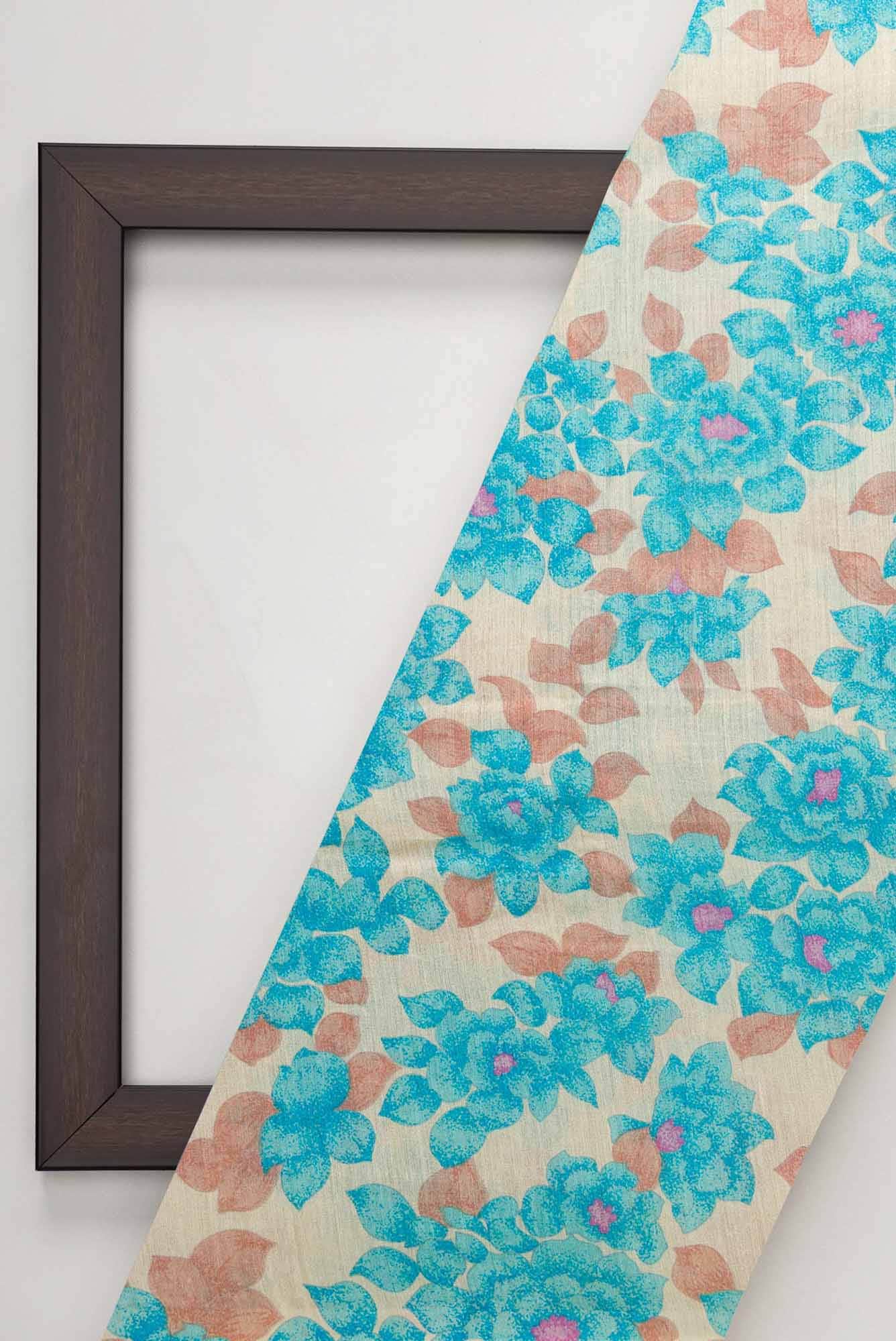 Sandal Tussar Silk Dress Material