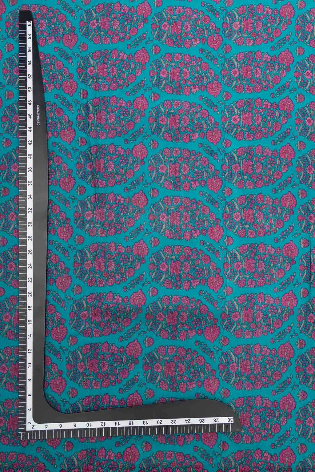 Blue Chanderi Silk Dress Material
