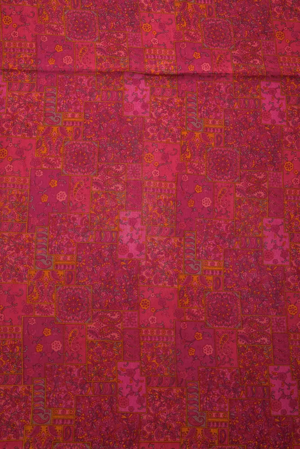Dark Pink Chanderi Silk Dress Material