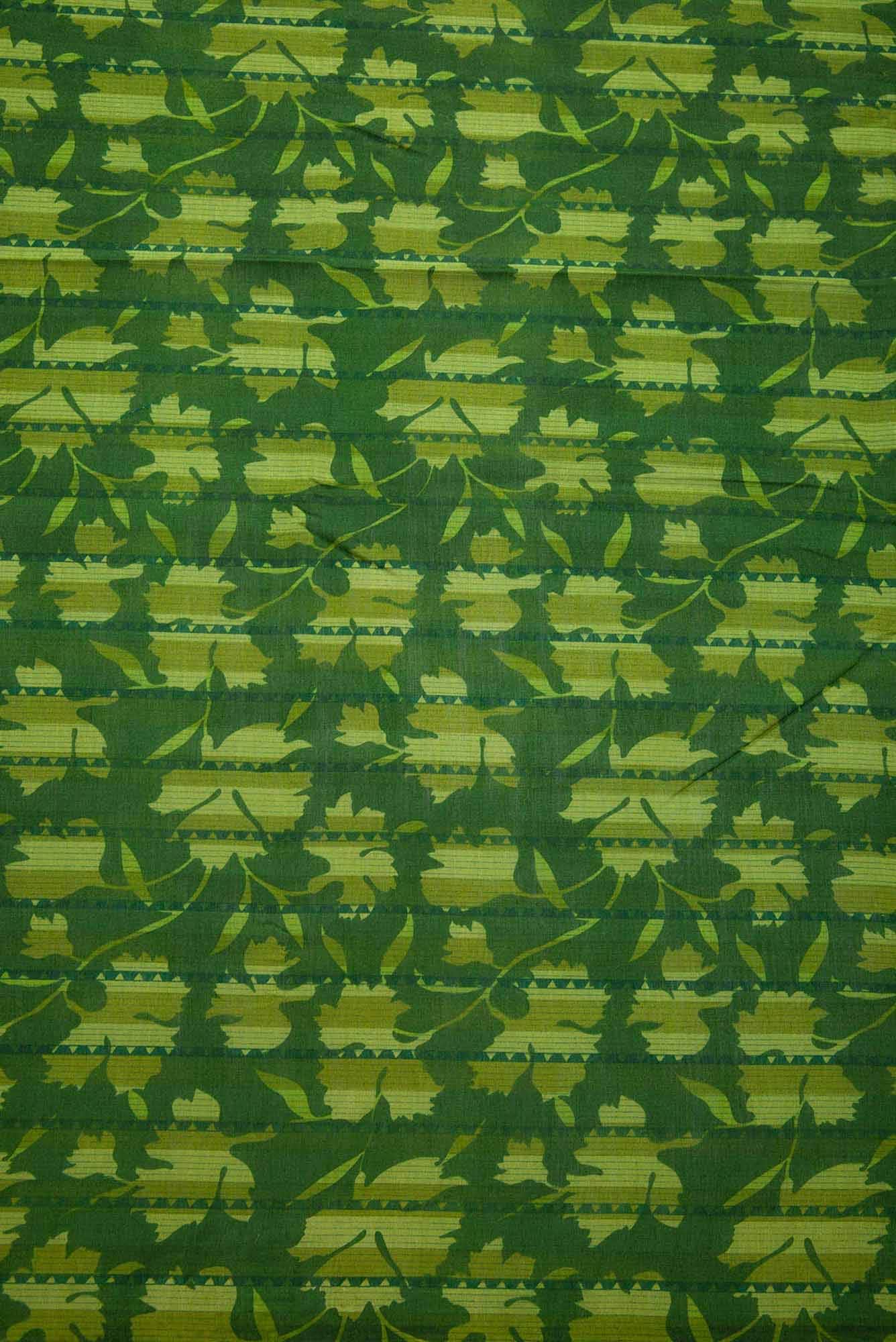 Green Chanderi Silk Dress Material