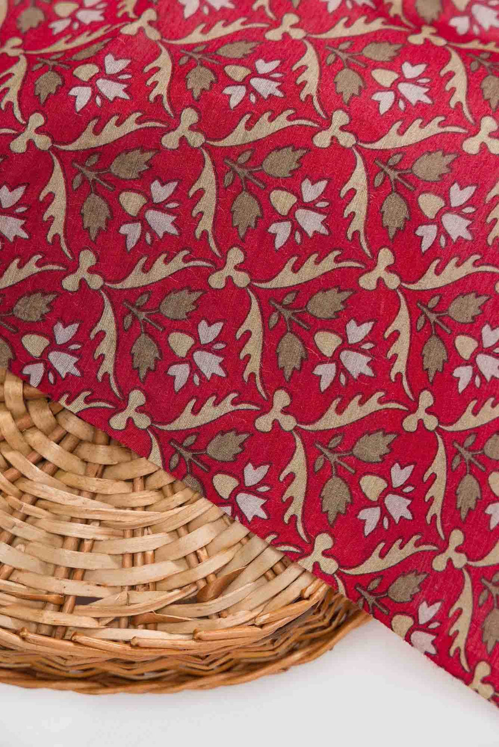 Maroon Chanderi Silk Dress Material