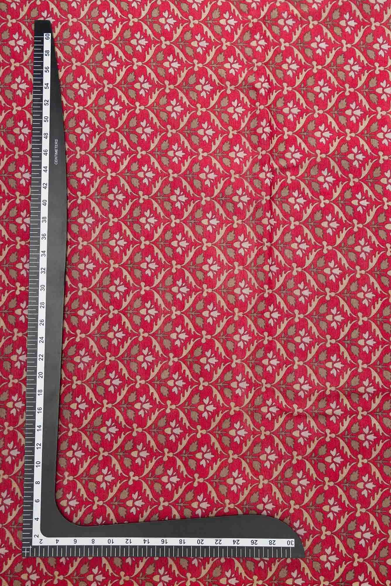Maroon Chanderi Silk Dress Material