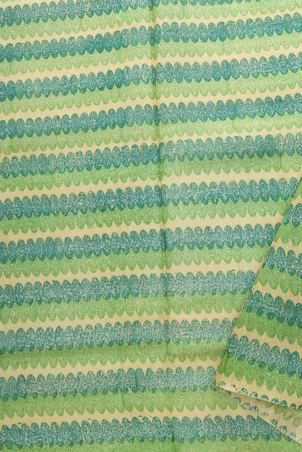 Green Tussar Silk Dress Material