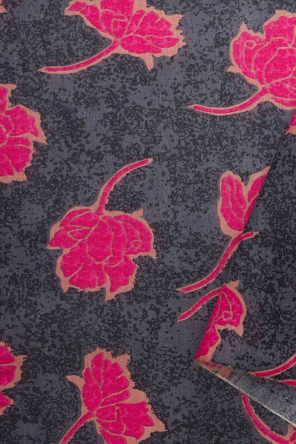Grey Chanderi Silk Dress Material