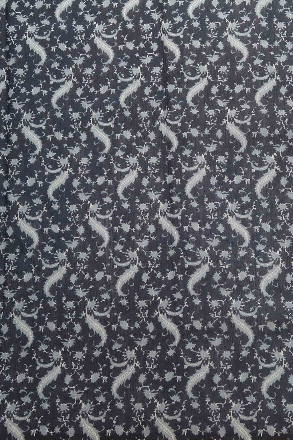 Black Tussar Silk Dress Material