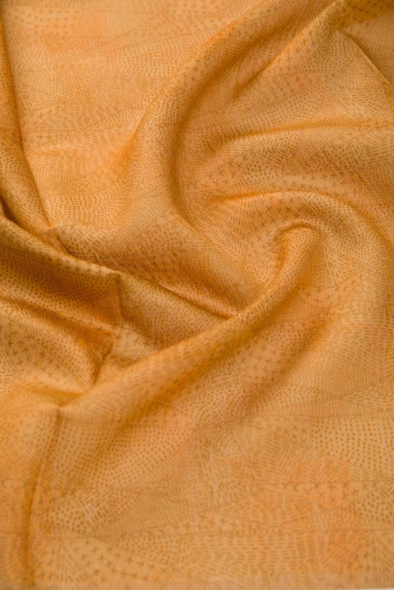 Mustard Chanderi Silk Dress Material