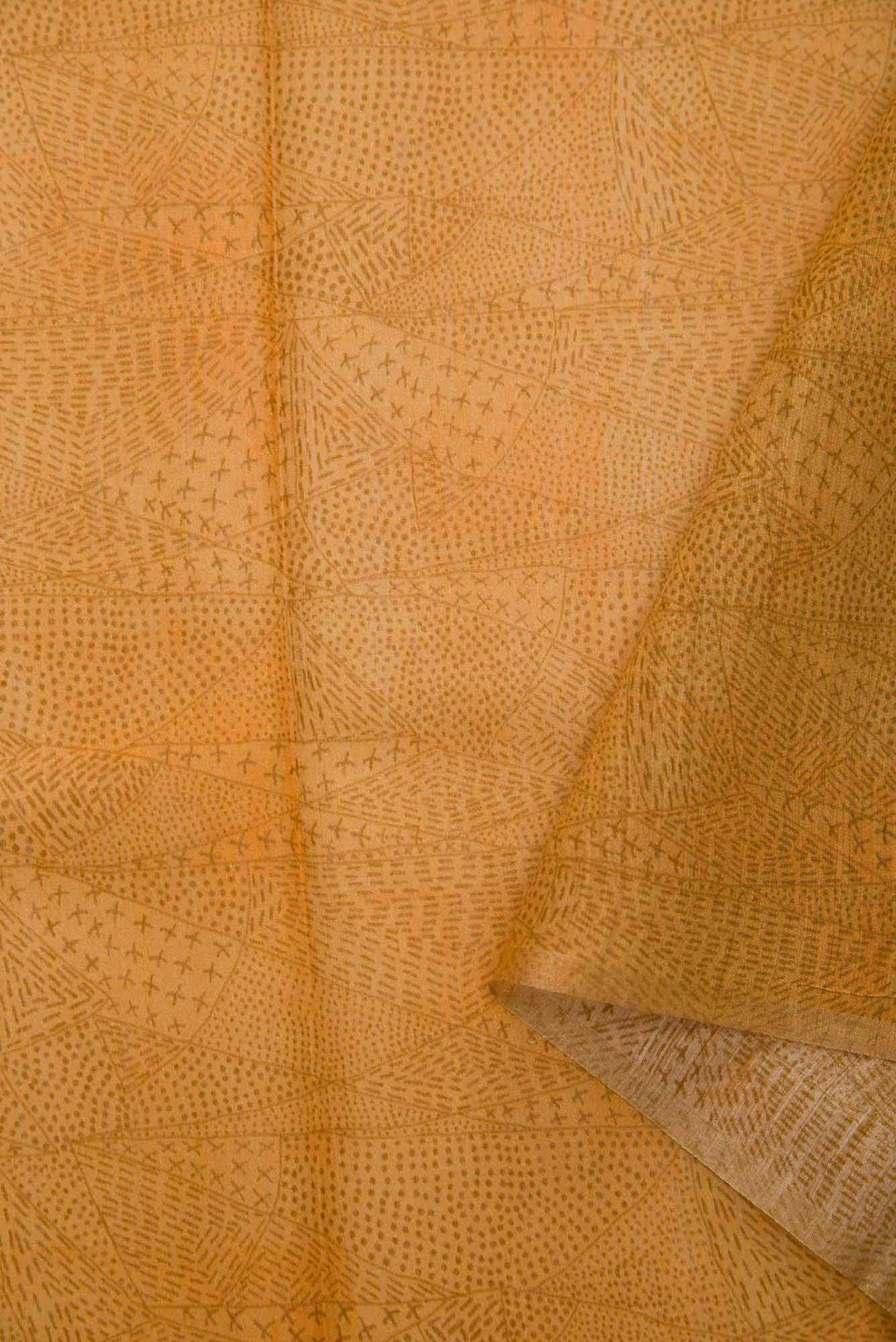 Mustard Chanderi Silk Dress Material