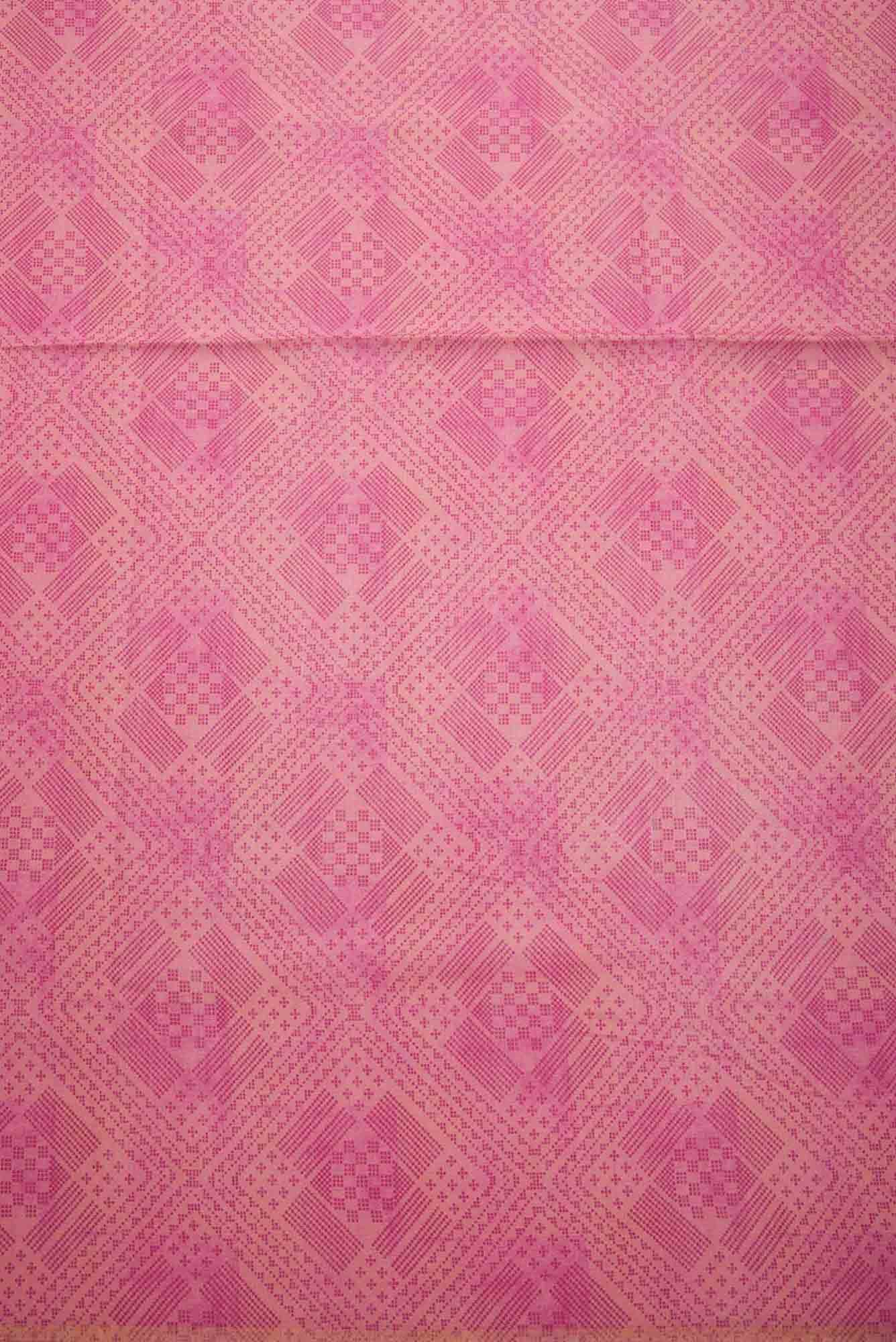 Pink Chanderi Silk Dress Material