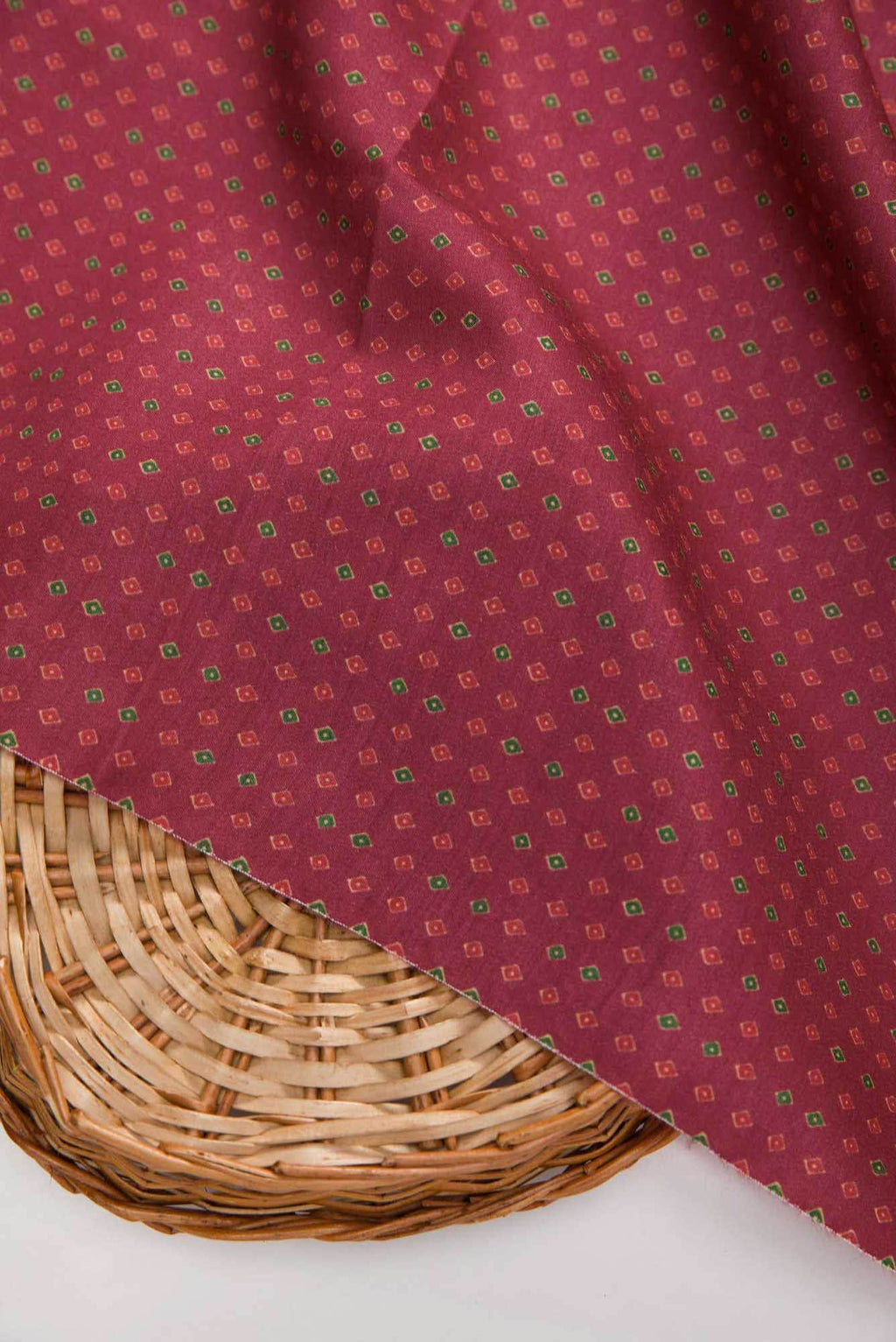 Maroon Chanderi Silk Dress Material