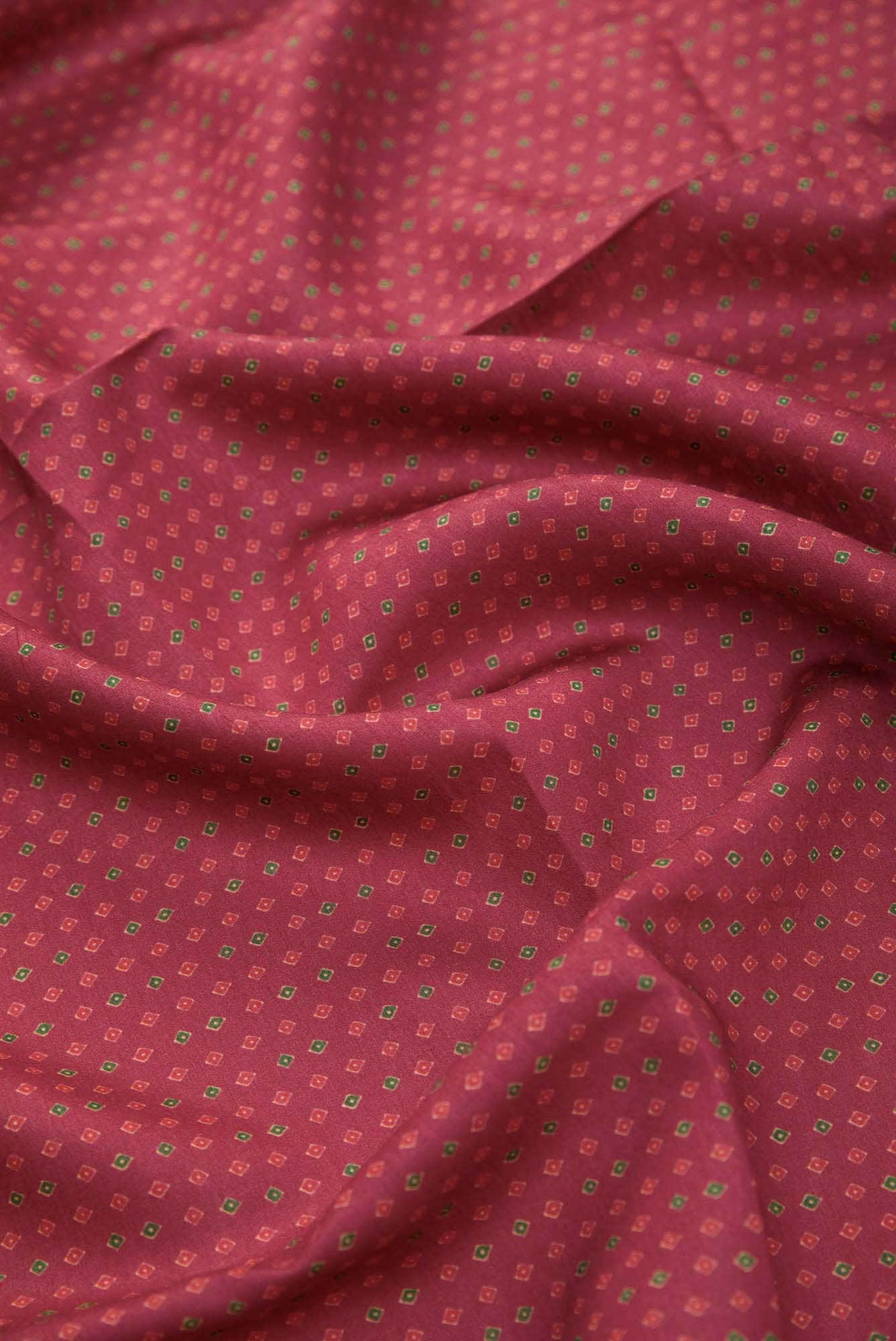 Maroon Chanderi Silk Dress Material
