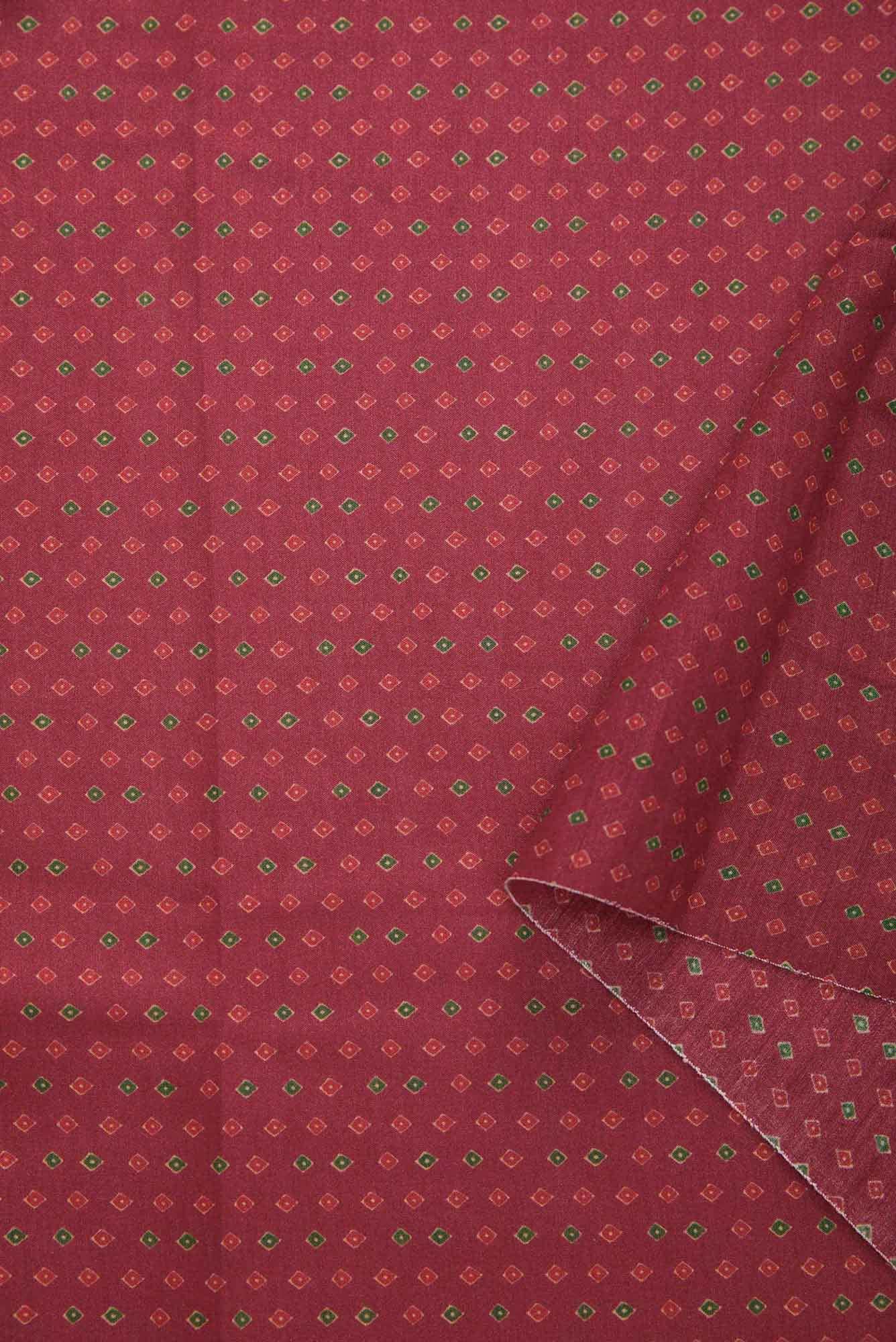 Maroon Chanderi Silk Dress Material