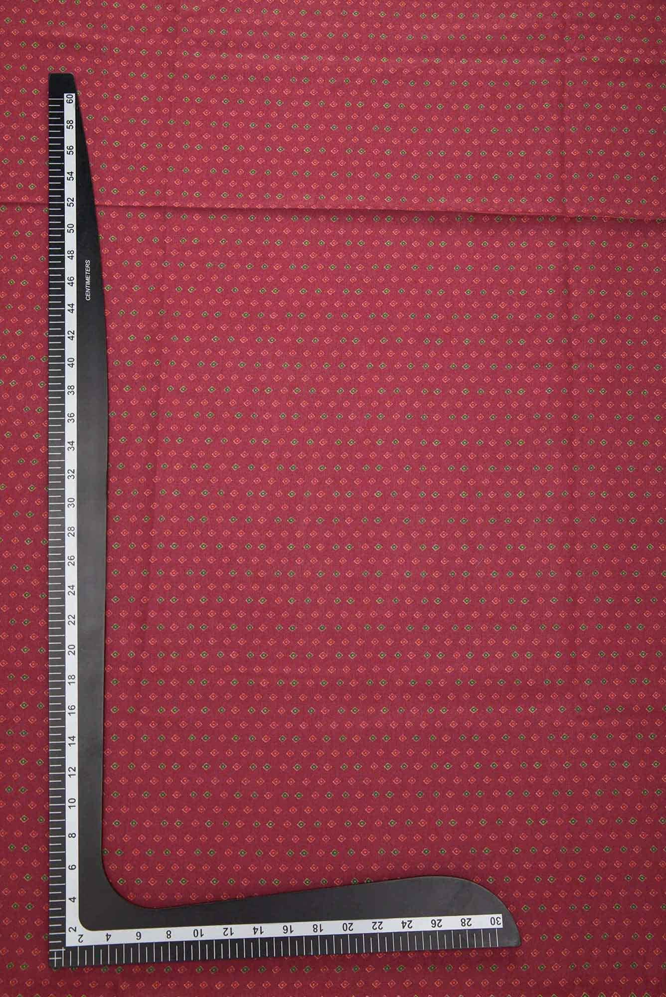 Maroon Chanderi Silk Dress Material