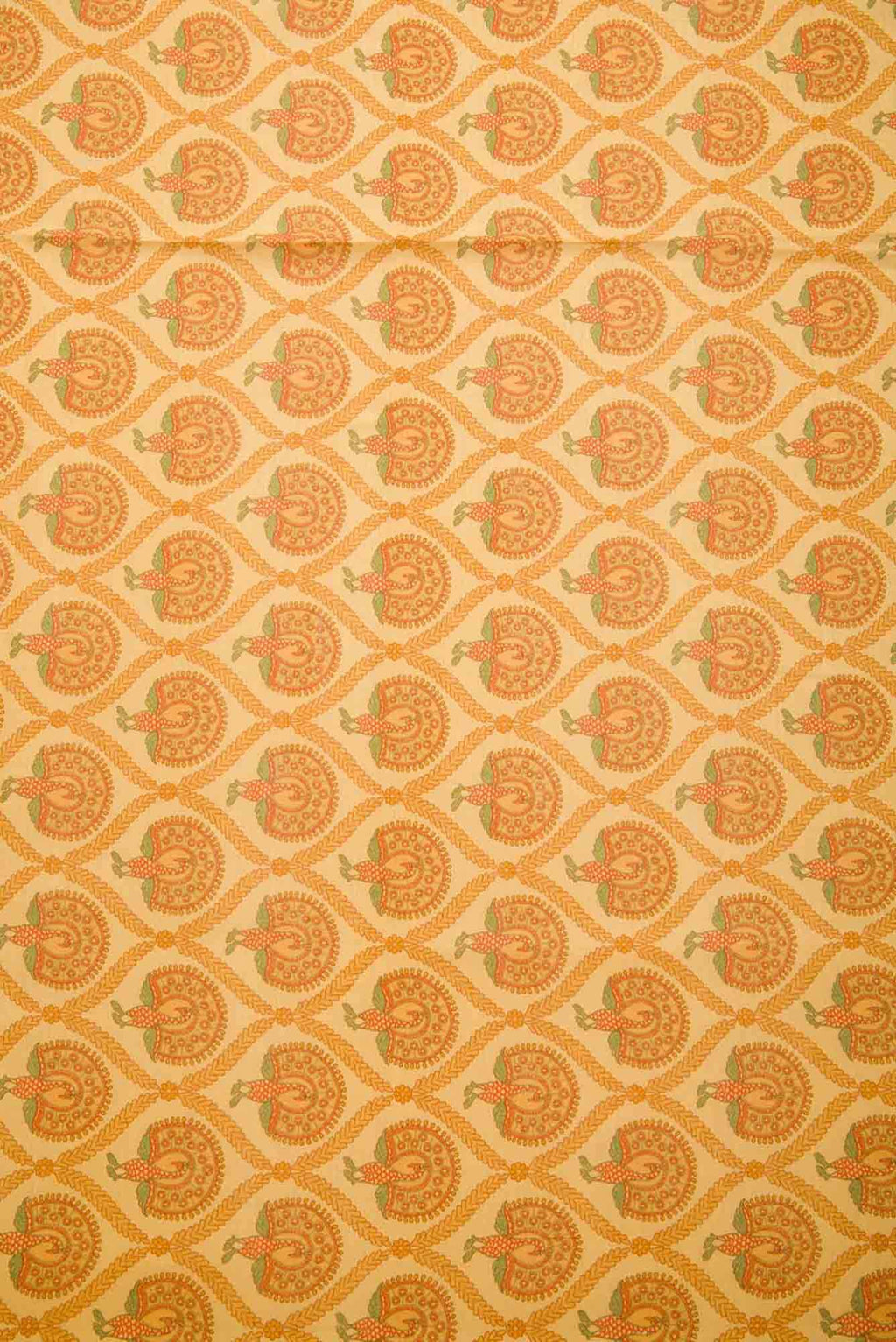 Yellow Chanderi Silk Dress Material