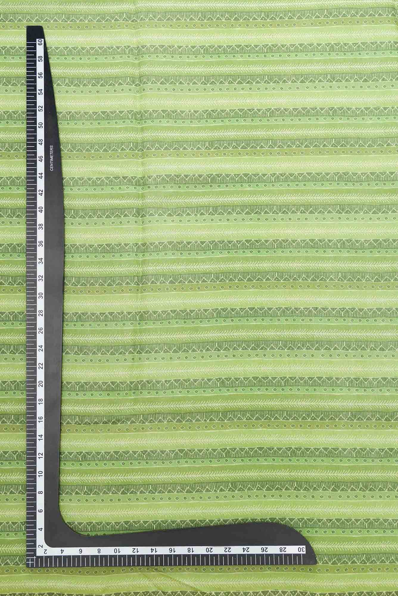 Green Chanderi Silk Dress Material