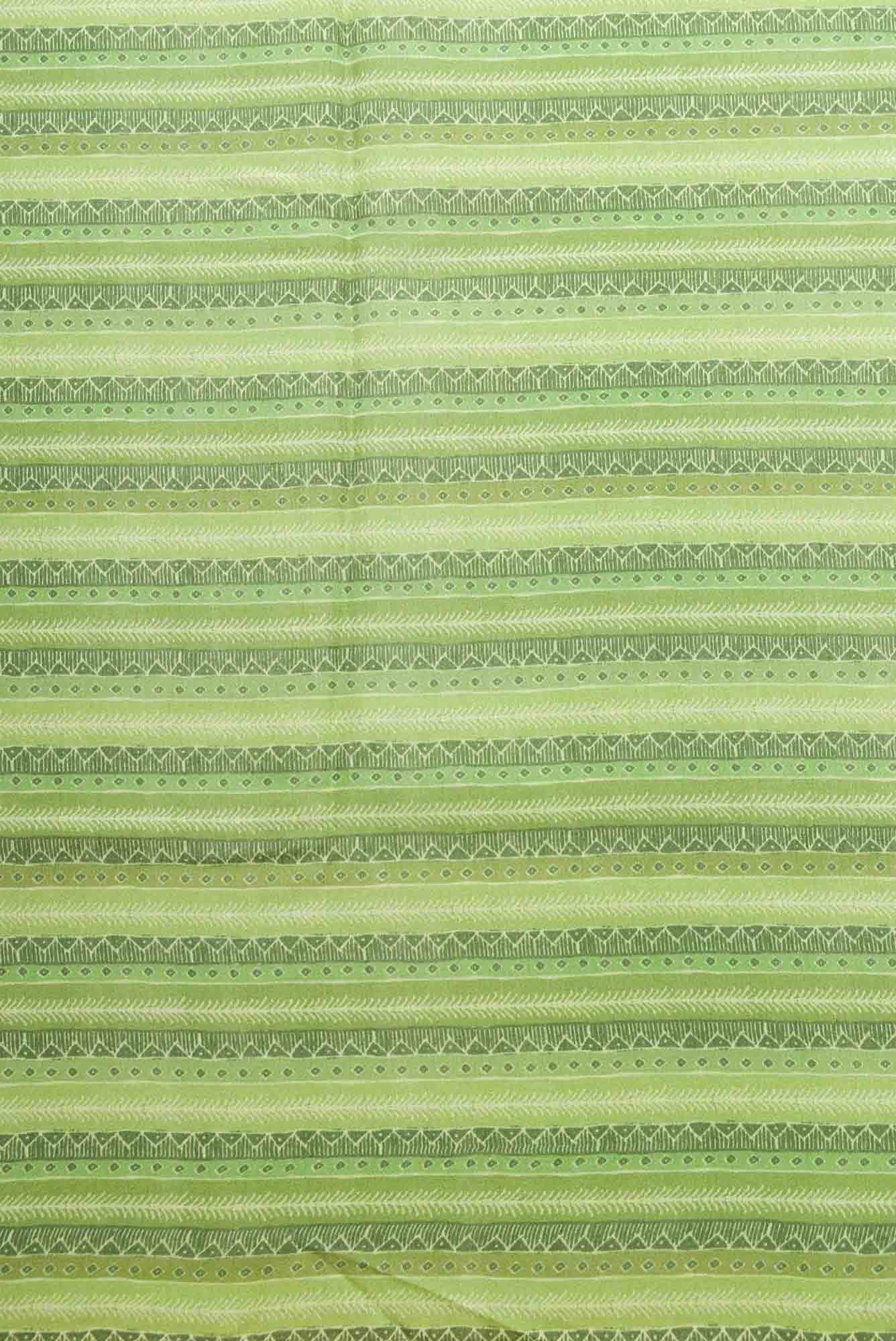 Green Chanderi Silk Dress Material