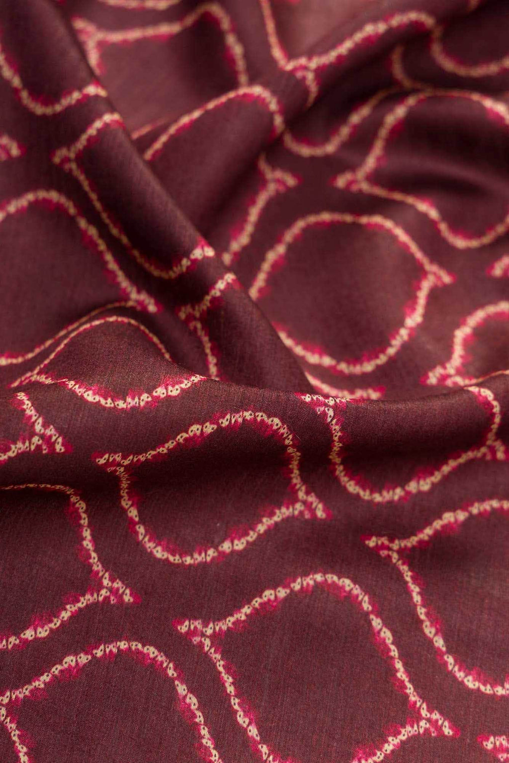 Maroon Chanderi Silk Dress Material