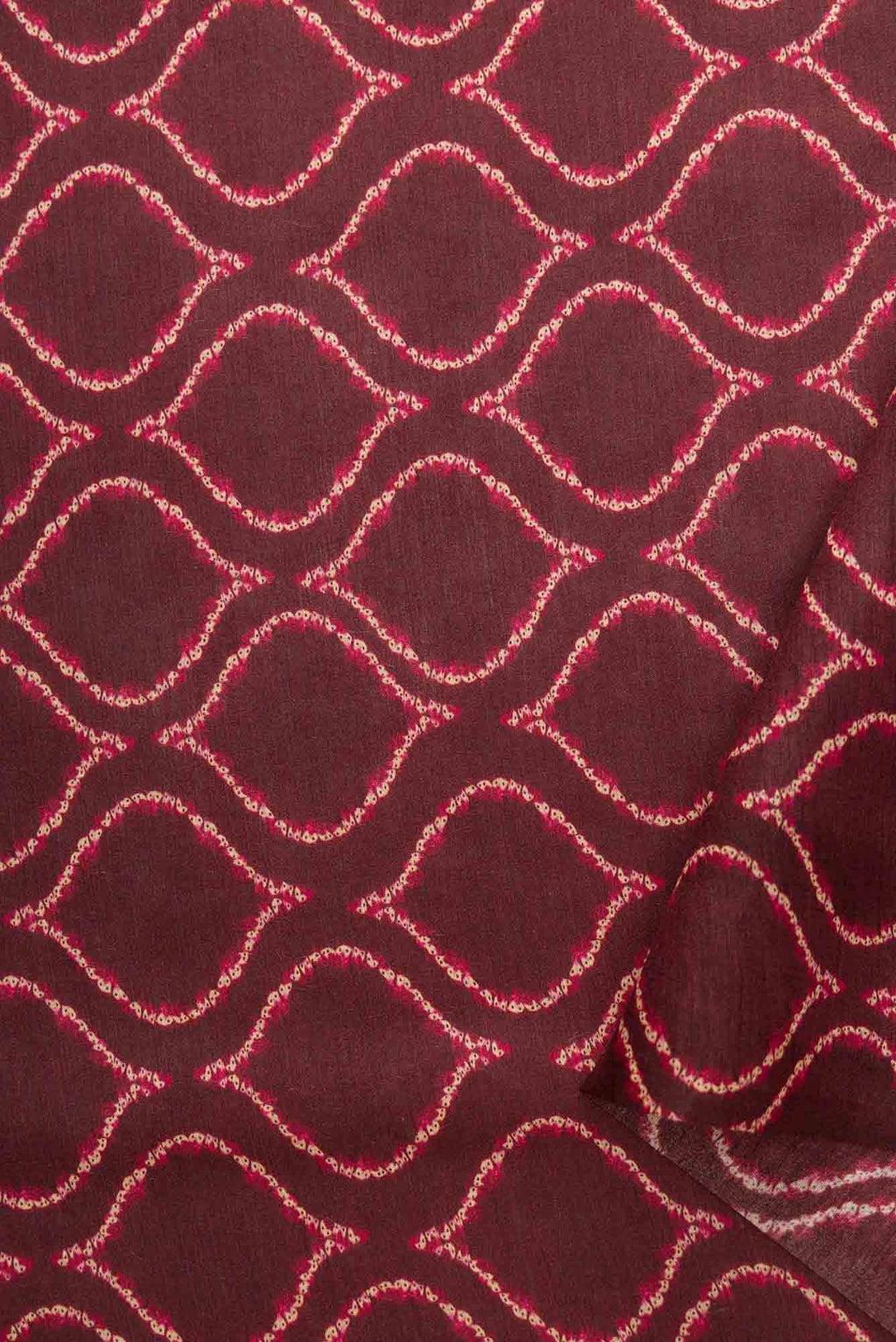 Maroon Chanderi Silk Dress Material