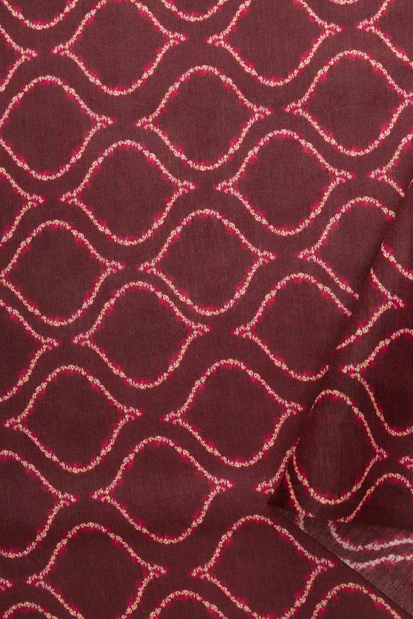 Maroon Chanderi Silk Dress Material