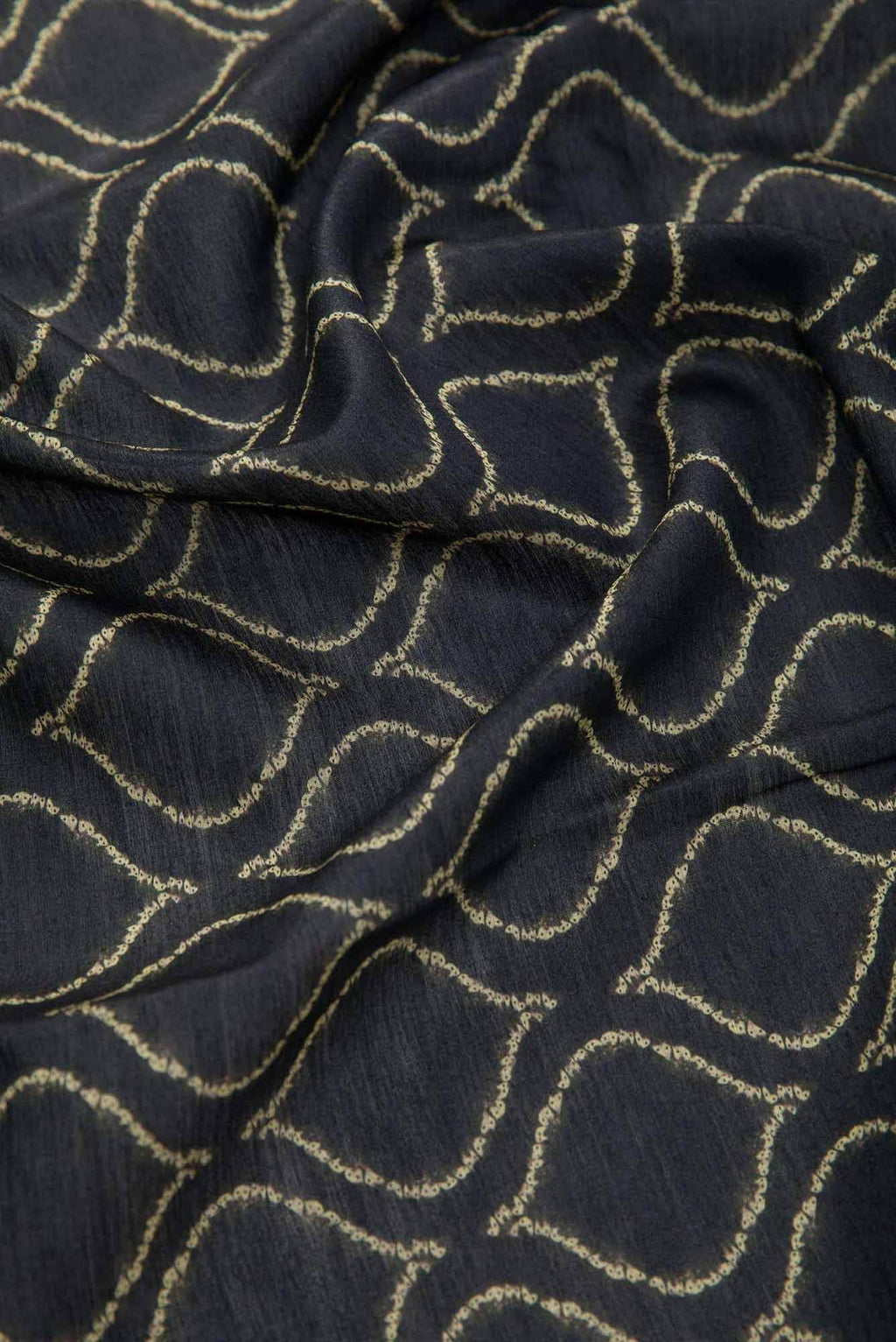 Black Chanderi Silk Dress Material