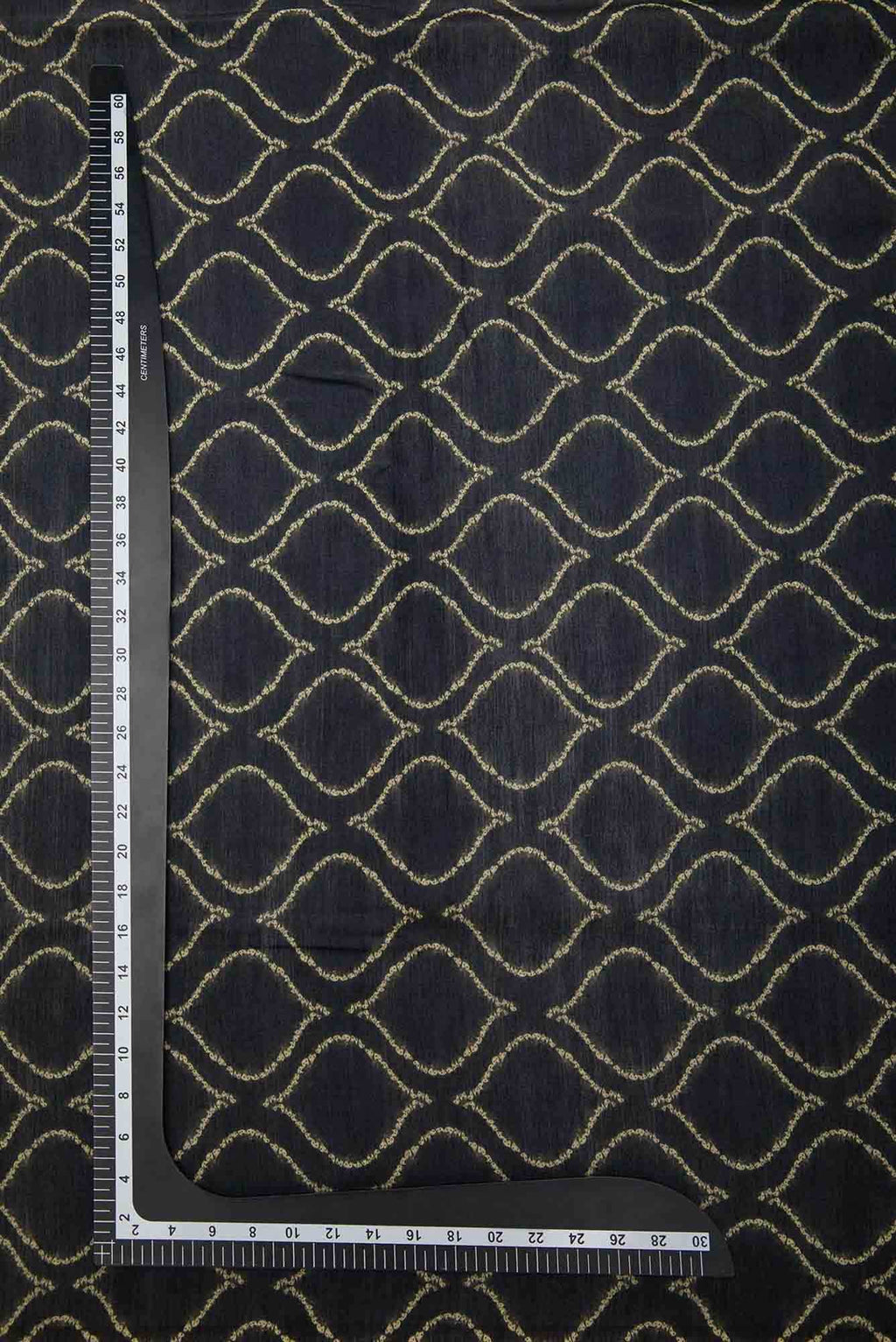 Black Chanderi Silk Dress Material