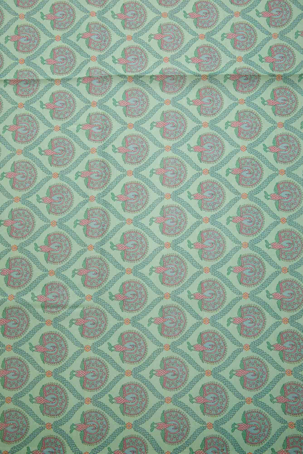 Sea Green Chanderi Silk Dress Material