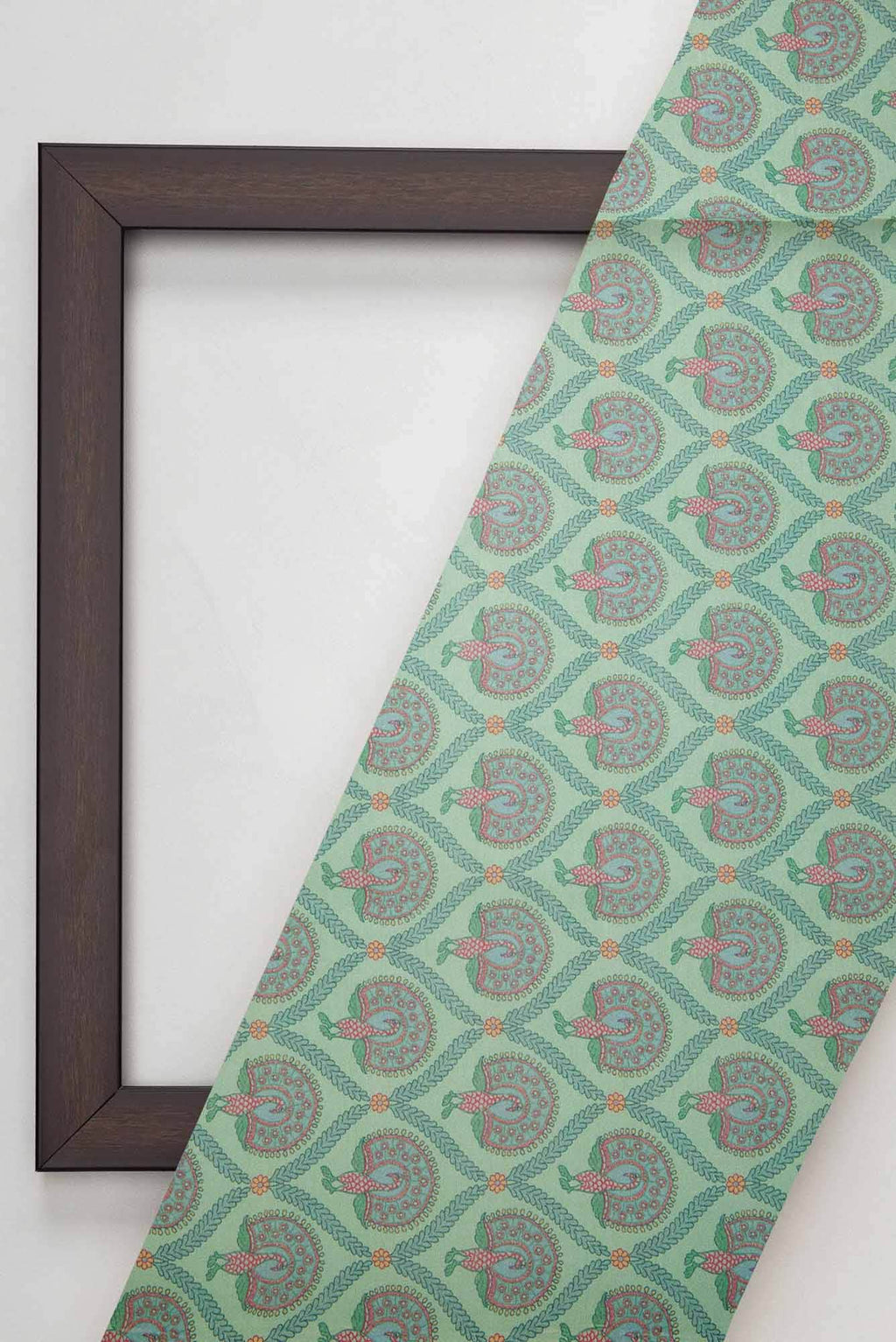 Sea Green Chanderi Silk Dress Material