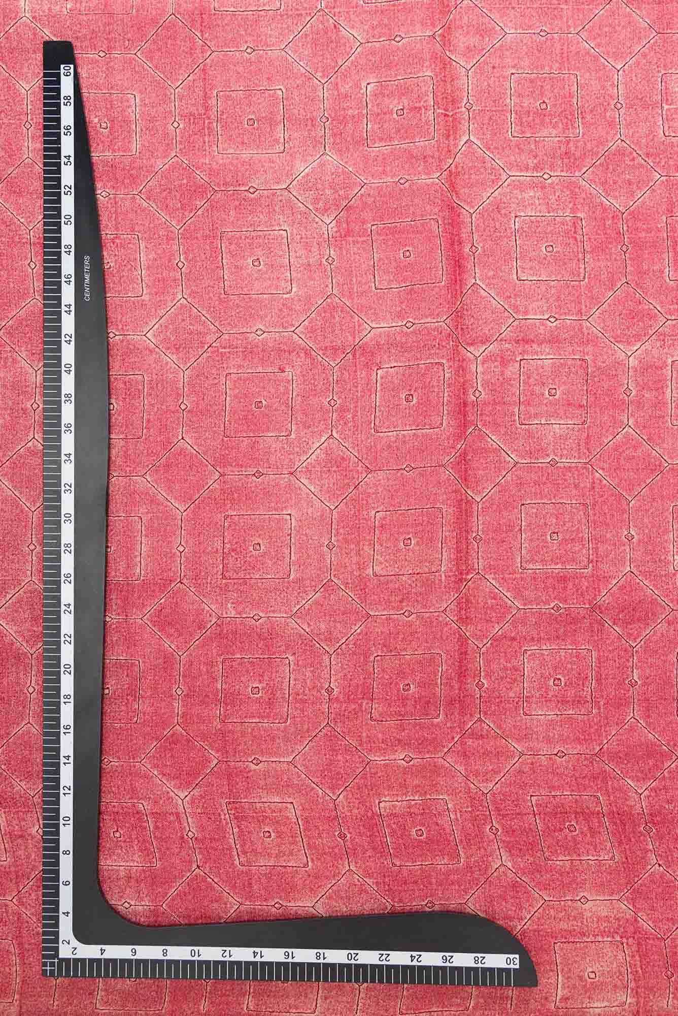 Pink Chanderi Silk Dress Material