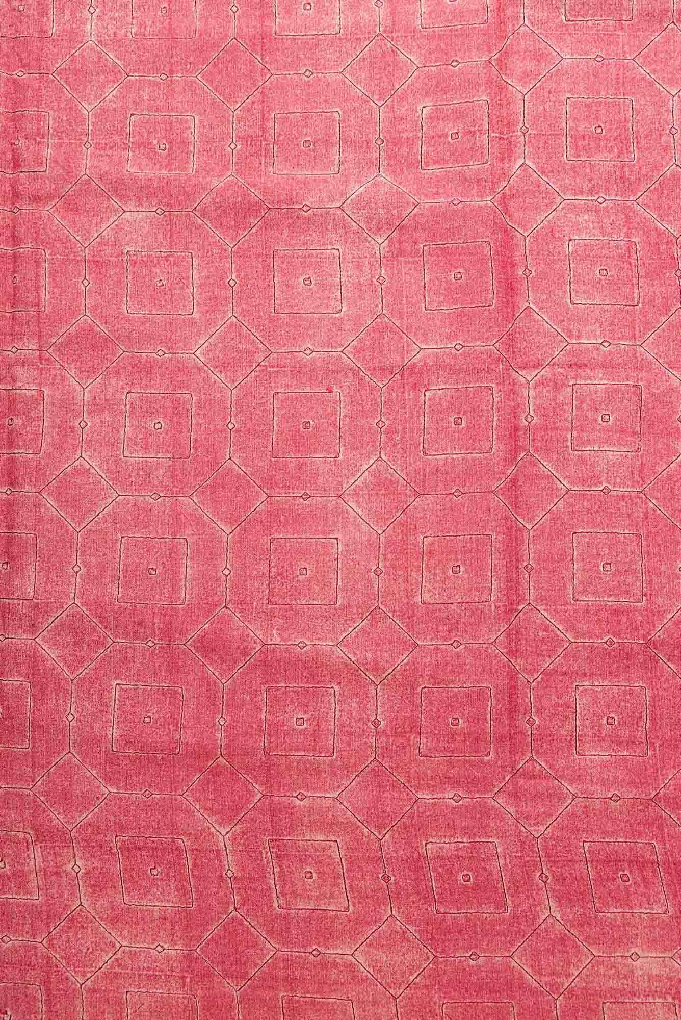 Pink Chanderi Silk Dress Material