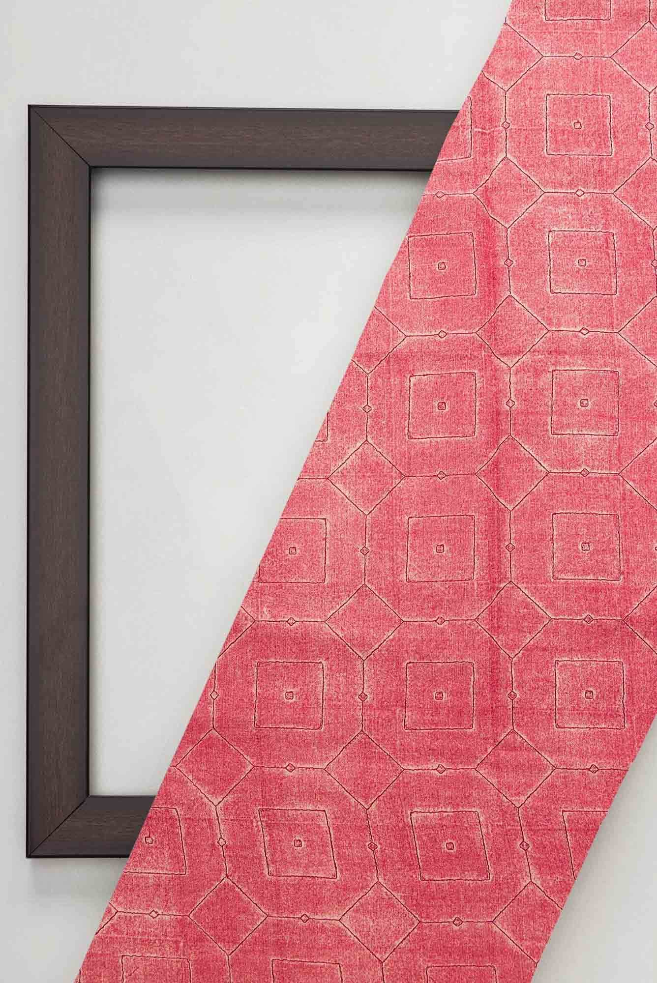 Pink Chanderi Silk Dress Material